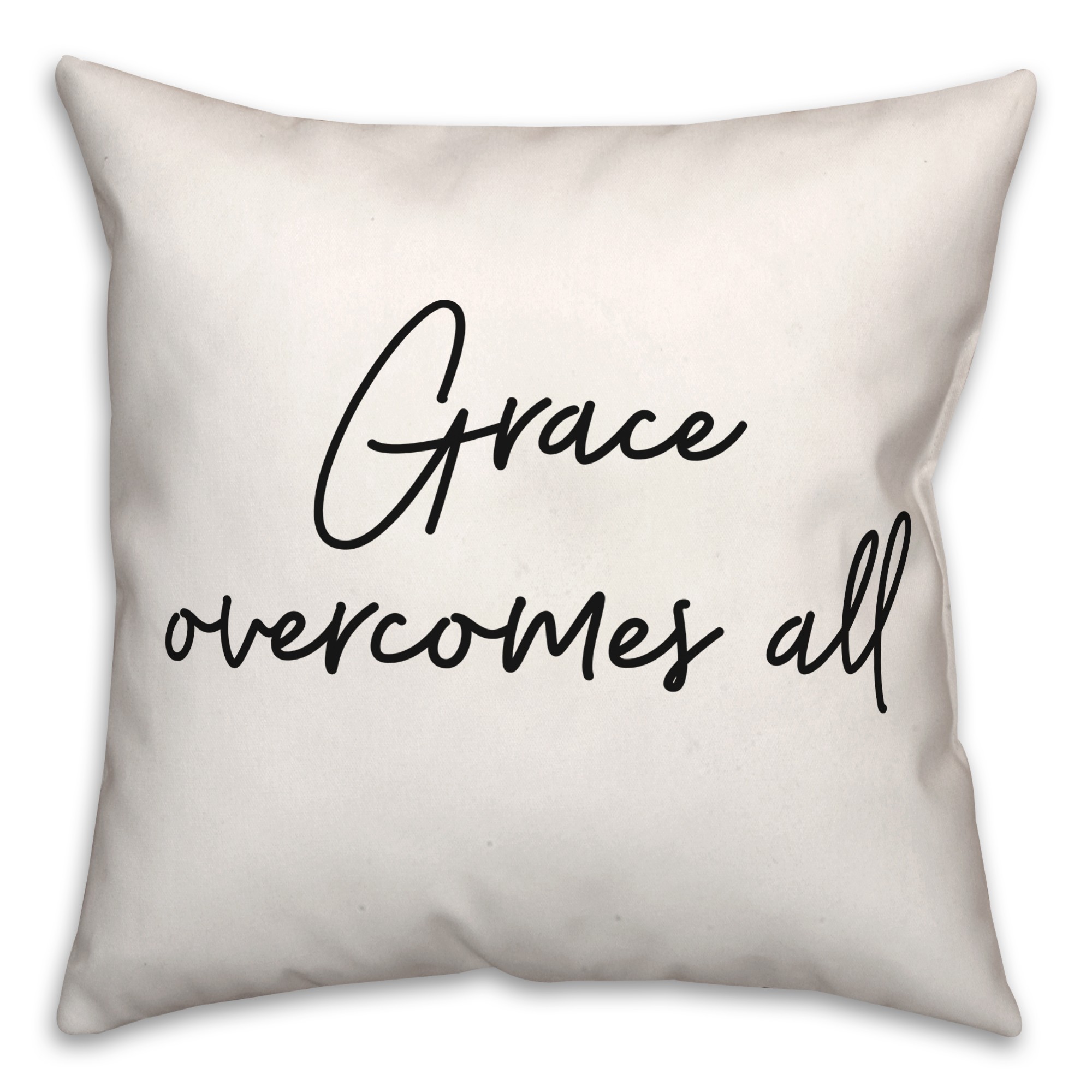 Grace Overcomes All  18x18 Spun Poly Pillow