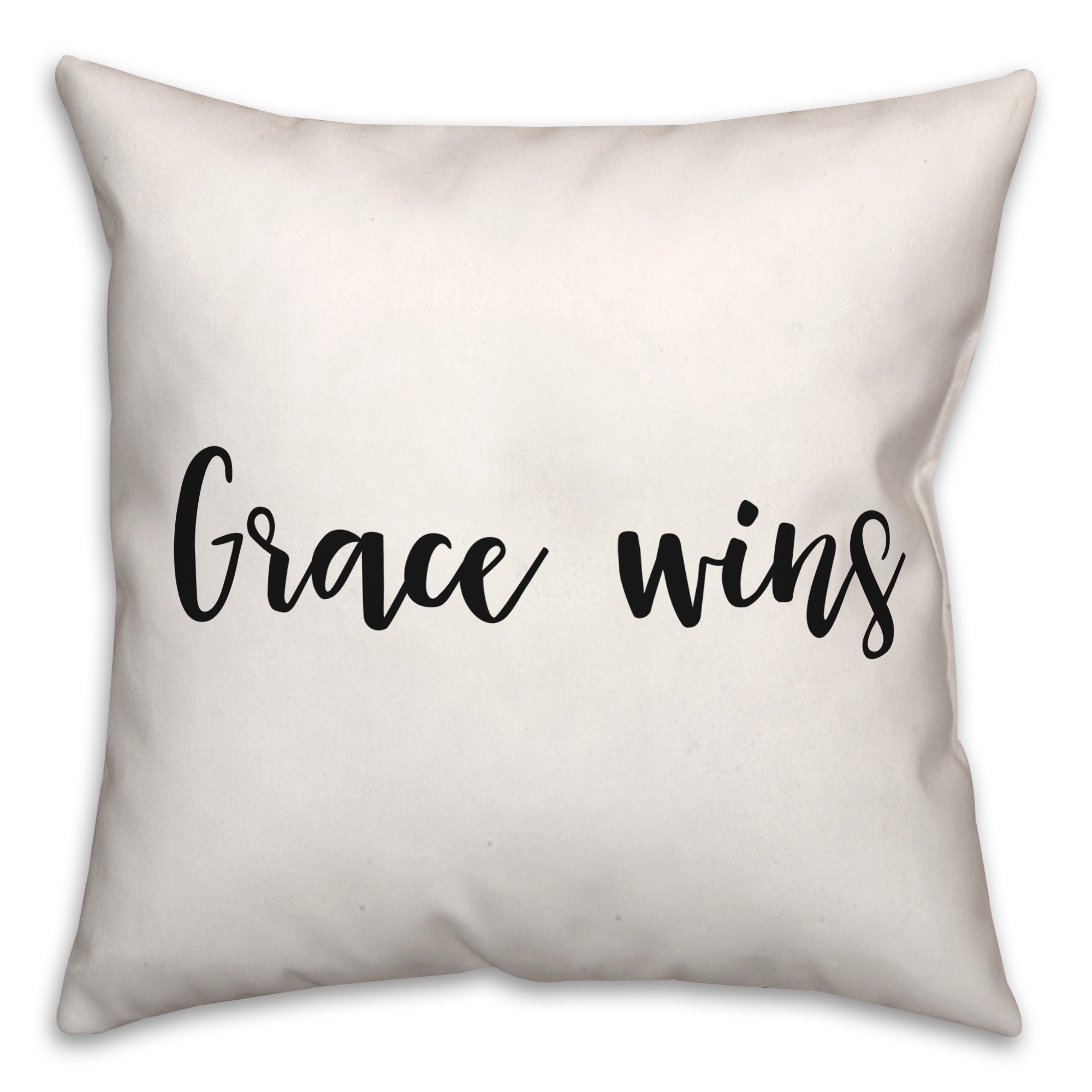 Grace Wins  18x18 Spun Poly Pillow