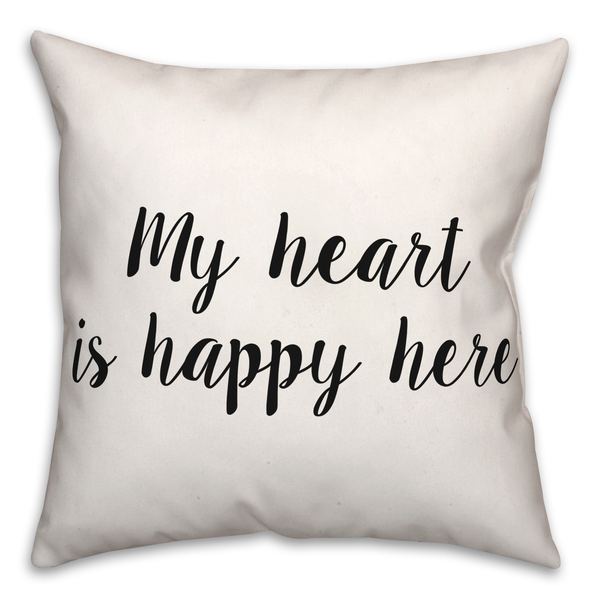 Happy Heart  18x18 Spun Poly Pillow