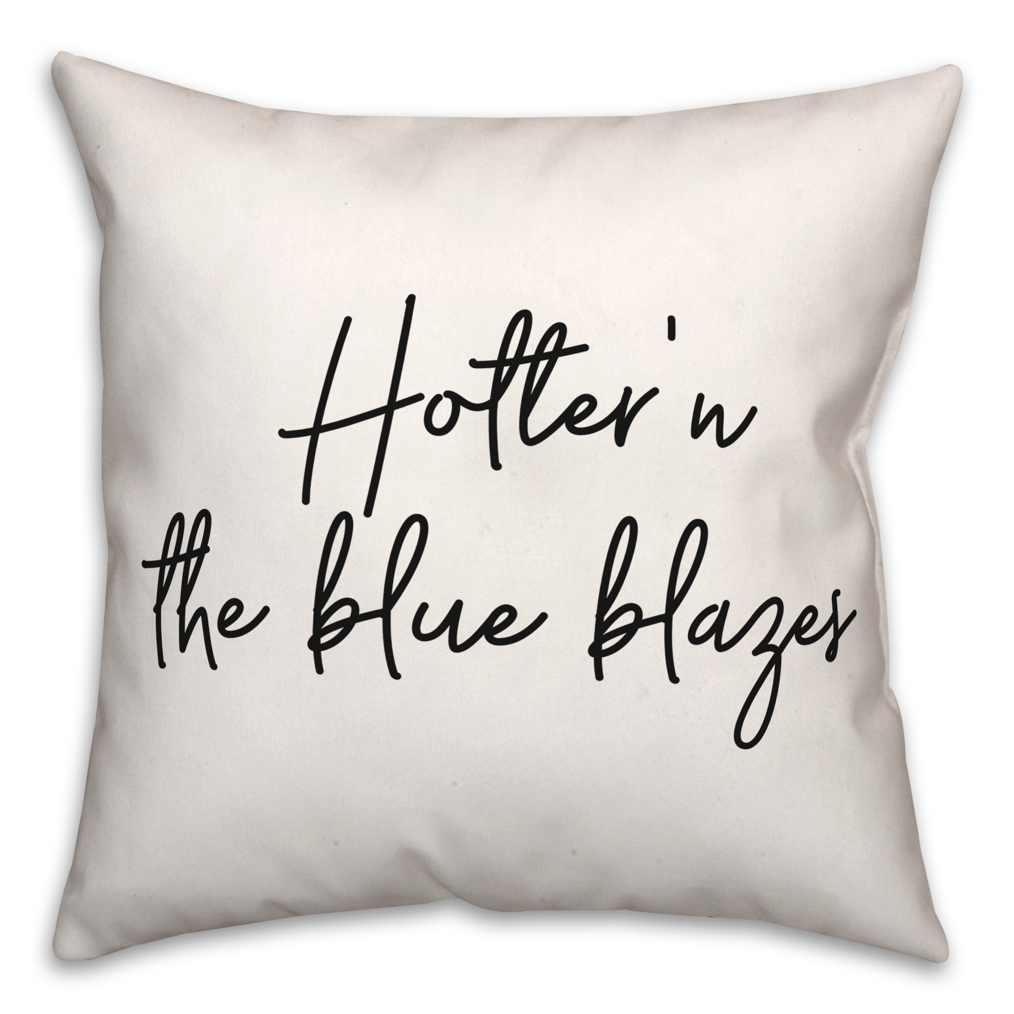 Hottern Blue Blazes  18x18 Spun Poly Pillow