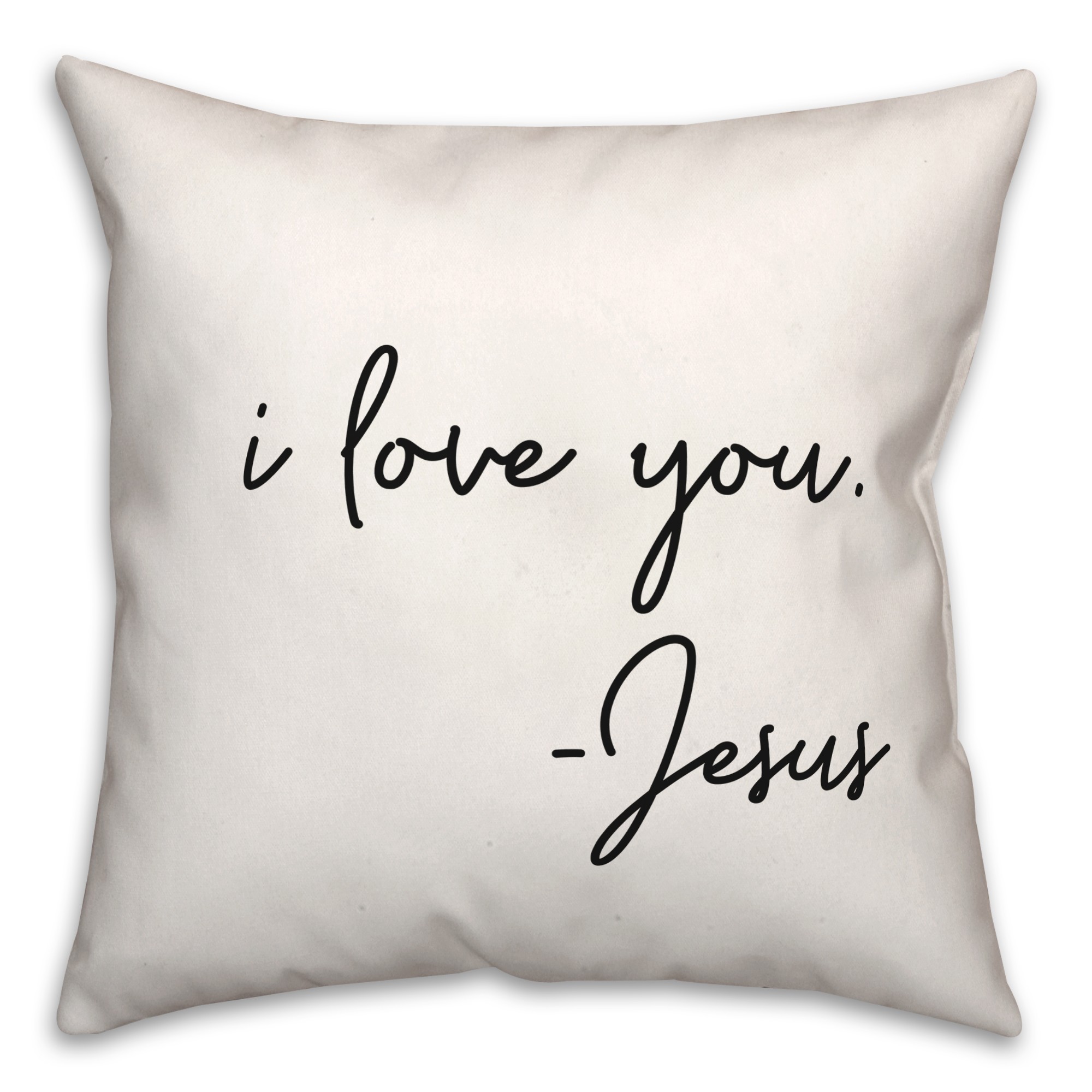 I Love You Jesus  18x18 Spun Poly Pillow