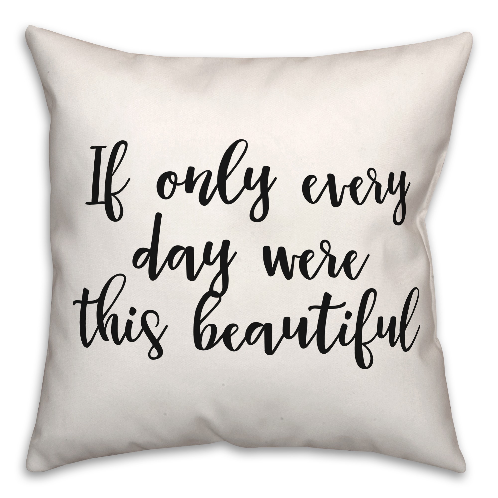 If Only  18x18 Spun Poly Pillow