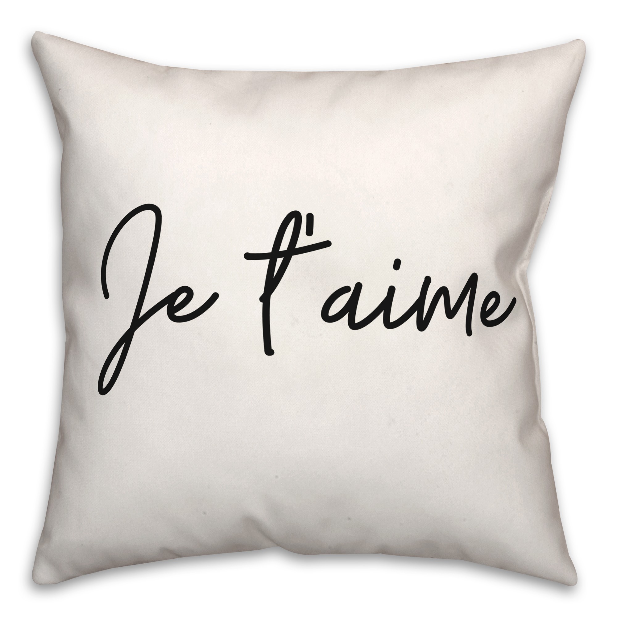 Je Taime  18x18 Spun Poly Pillow