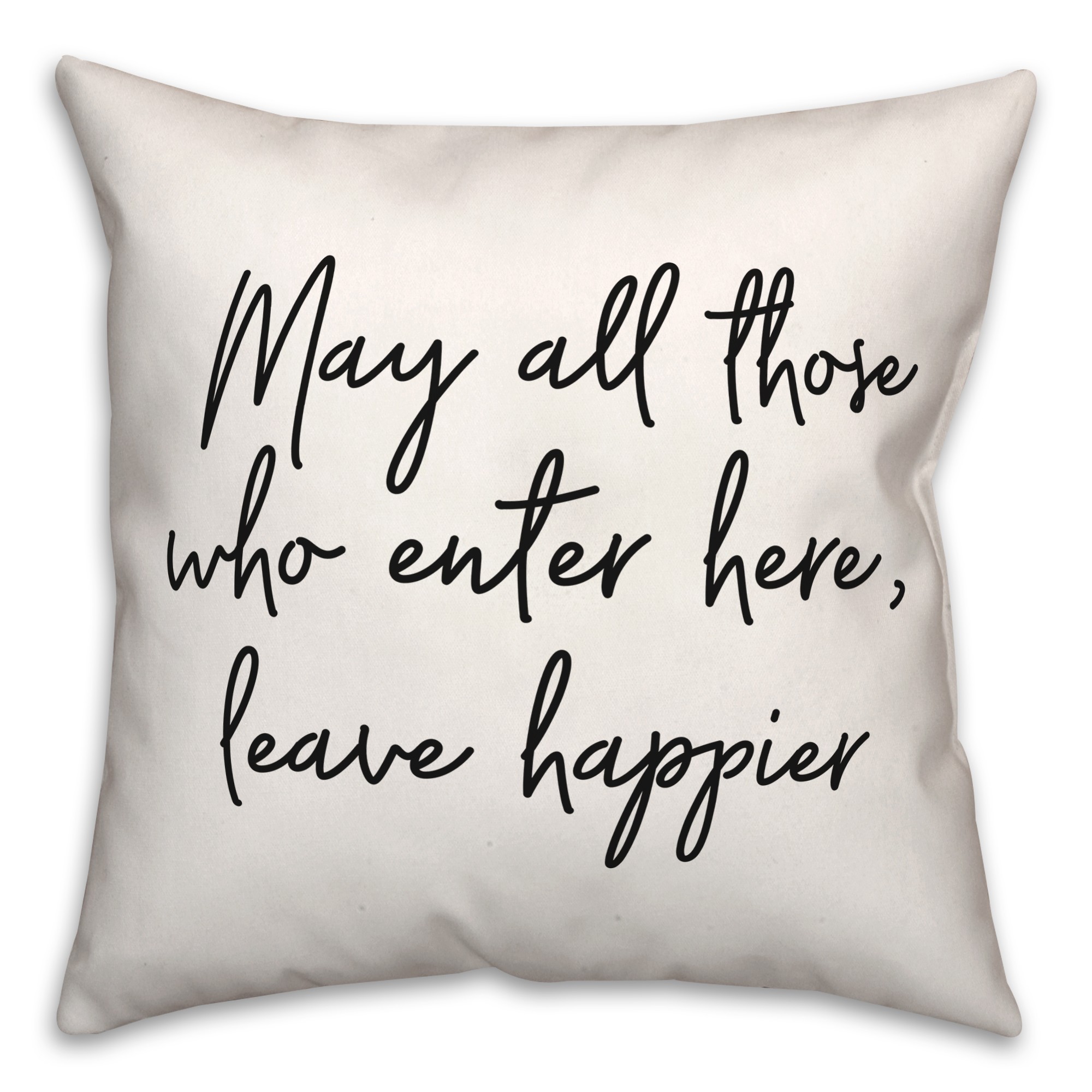 Leave Happier  18x18 Spun Poly Pillow