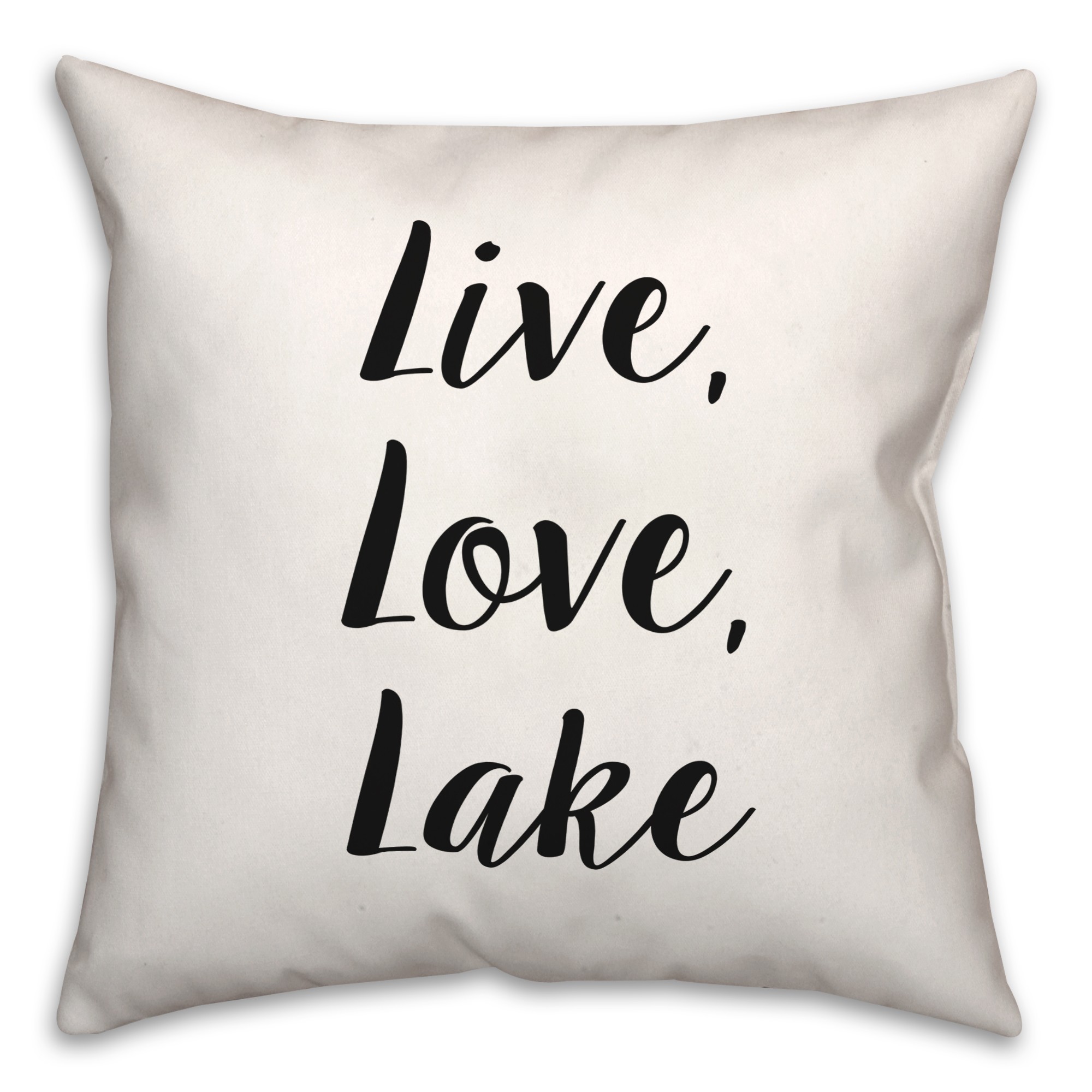 Live Love Lake  18x18 Spun Poly Pillow