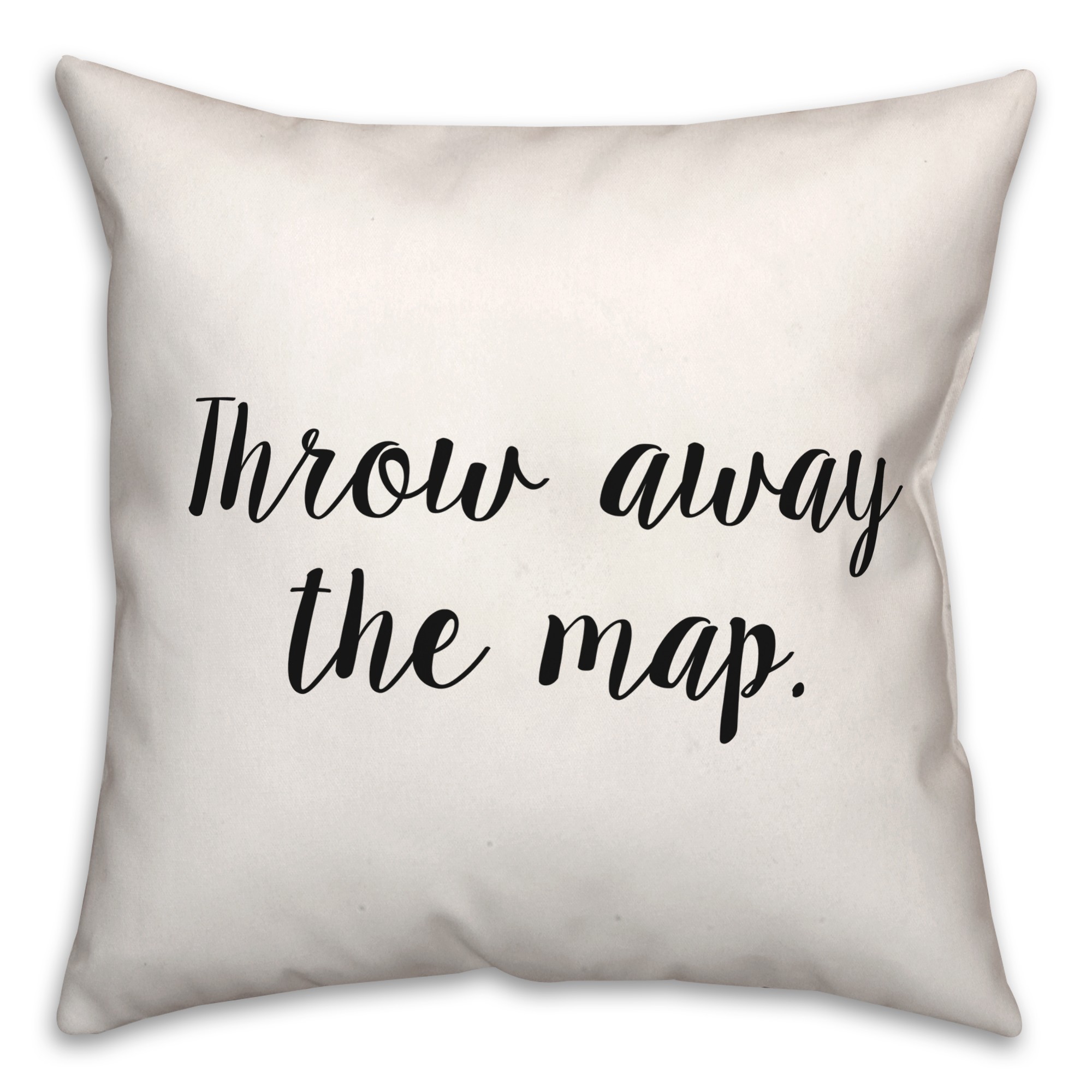 Map  18x18 Spun Poly Pillow