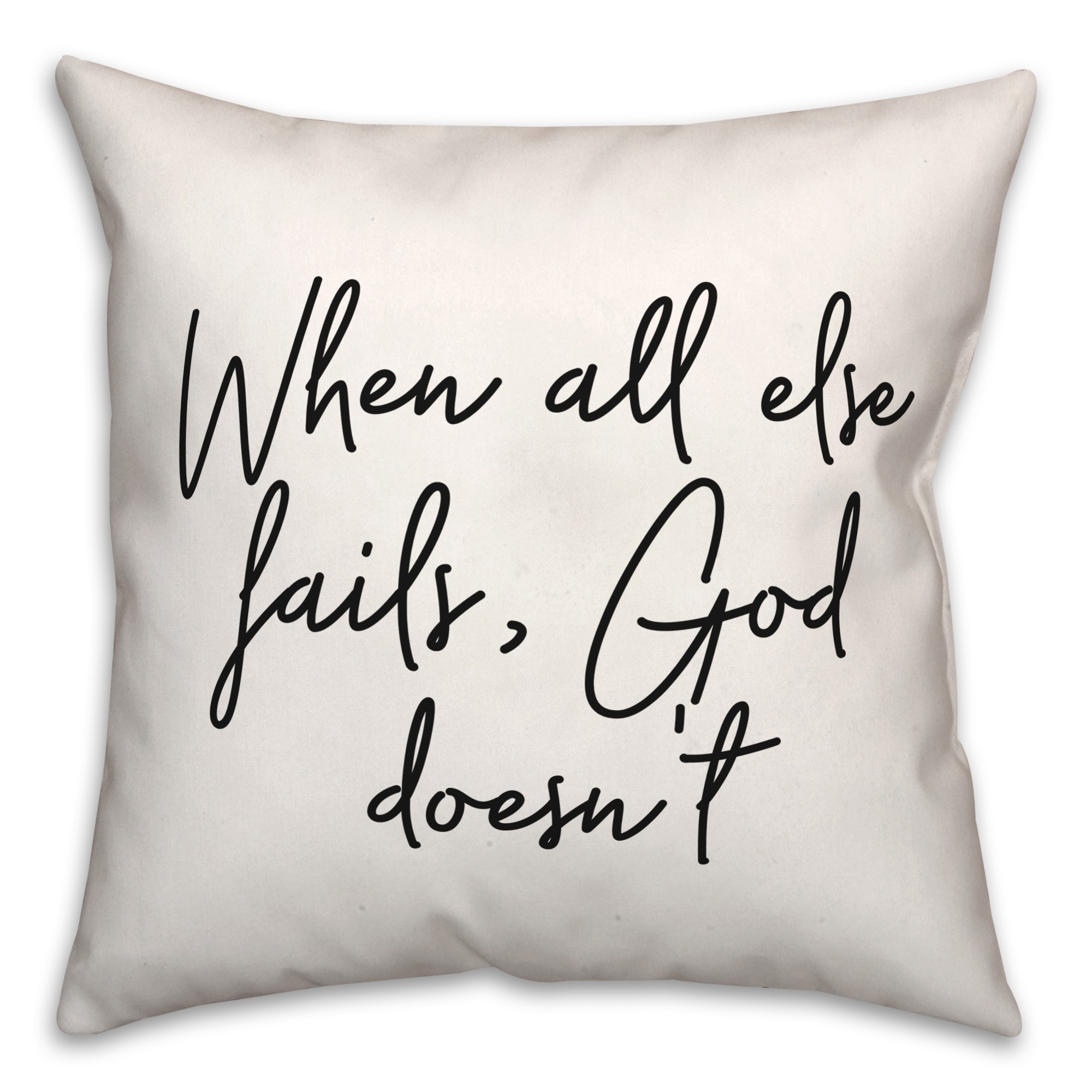 When As Else Fails 18x18 Spun Poly Pillow