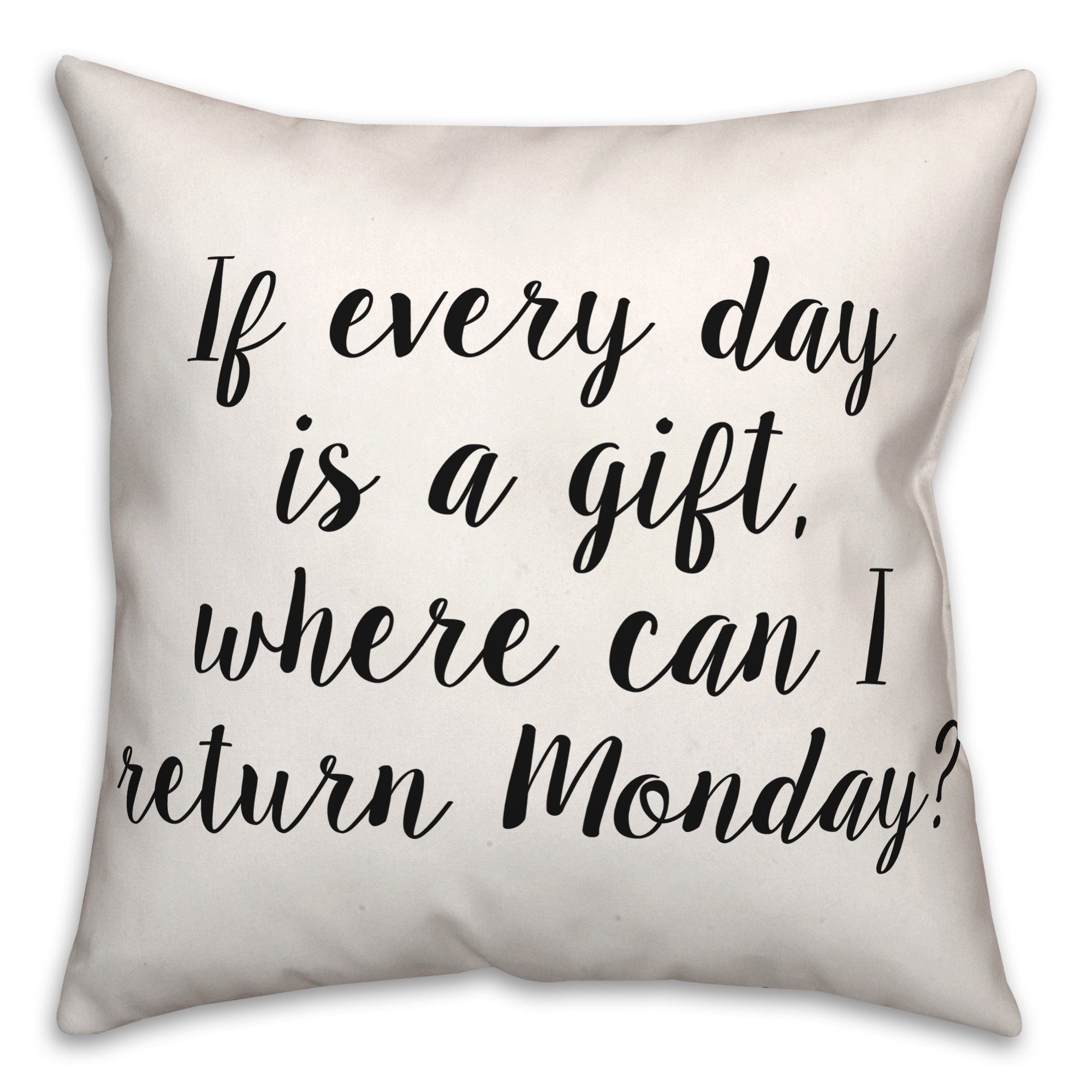 Return  18x18 Spun Poly Pillow
