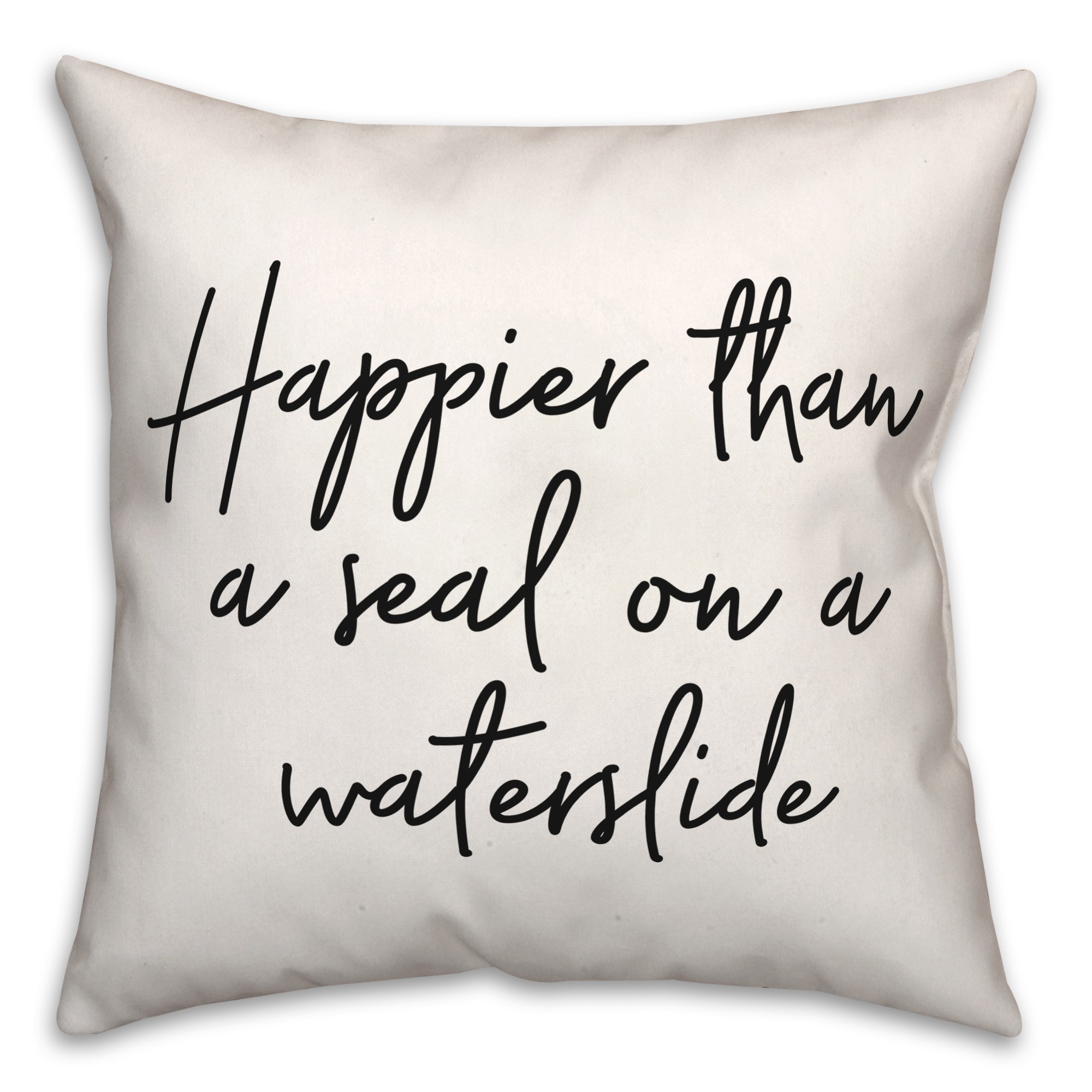 Seal Waterslide  18x18 Spun Poly Pillow