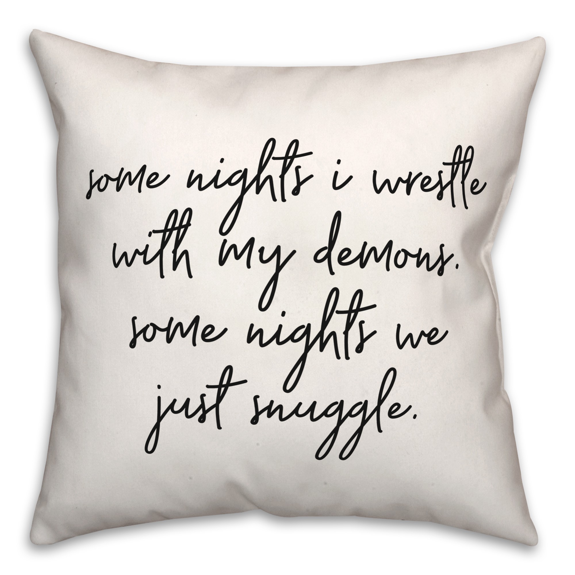 Snuggle Or Wrestle  18x18 Spun Poly Pillow