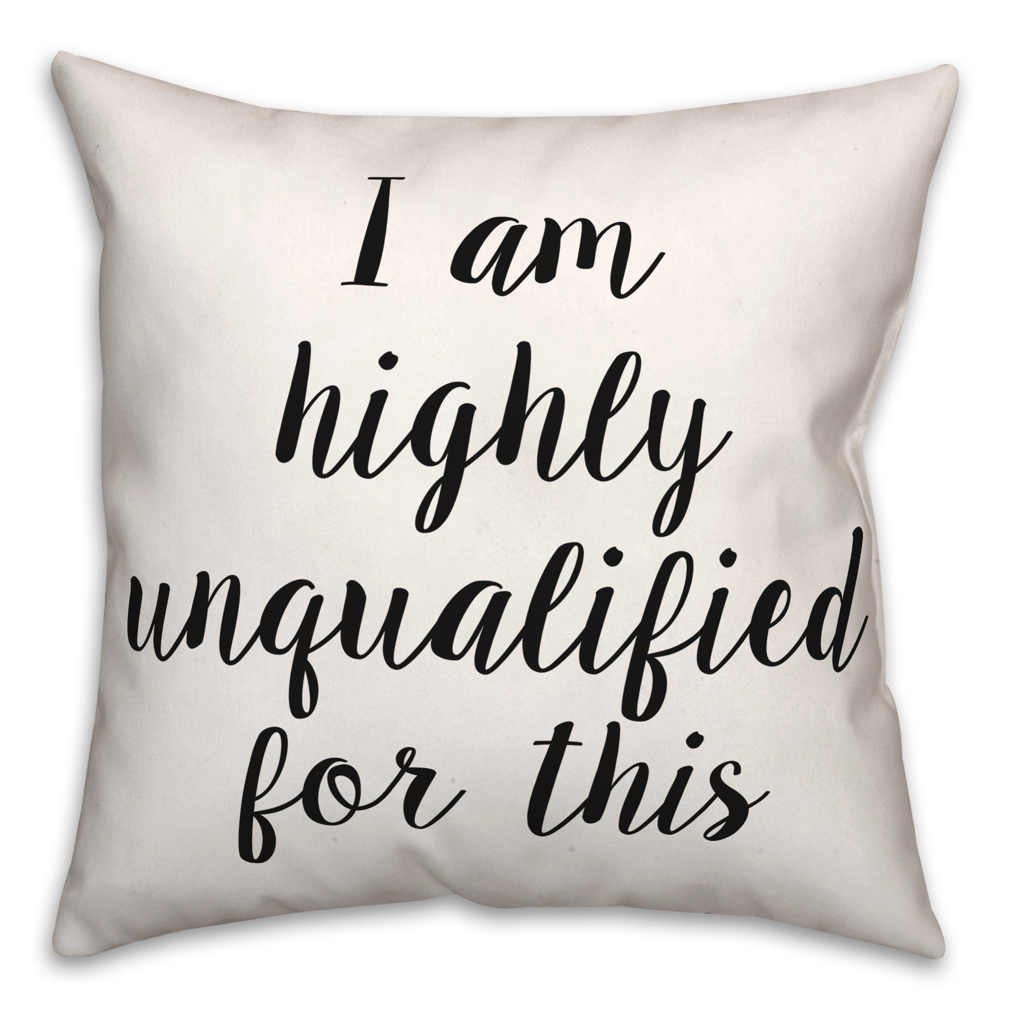 Unqualified  18x18 Spun Poly Pillow