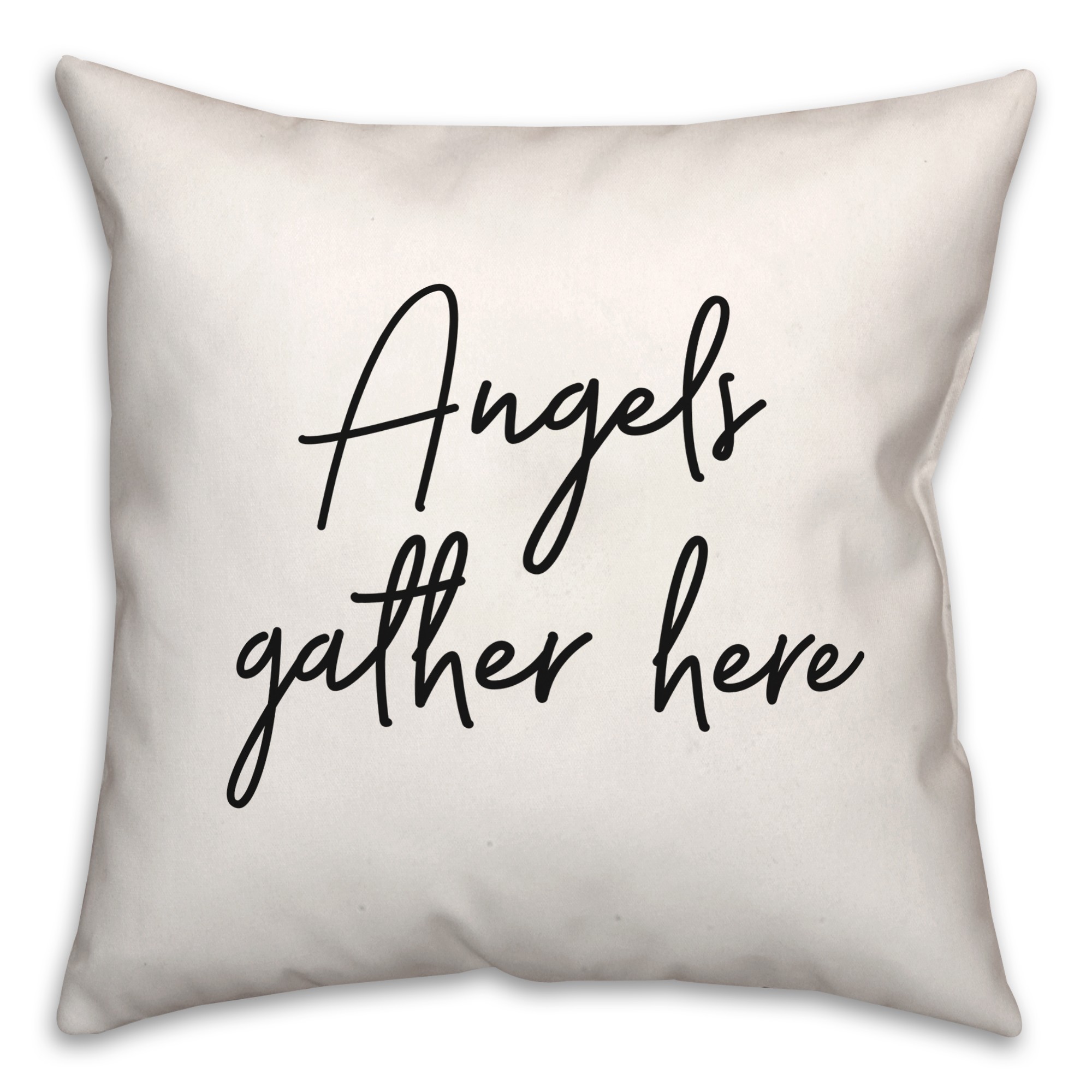Angels Gather Here 18x18 Spun Poly Pillow
