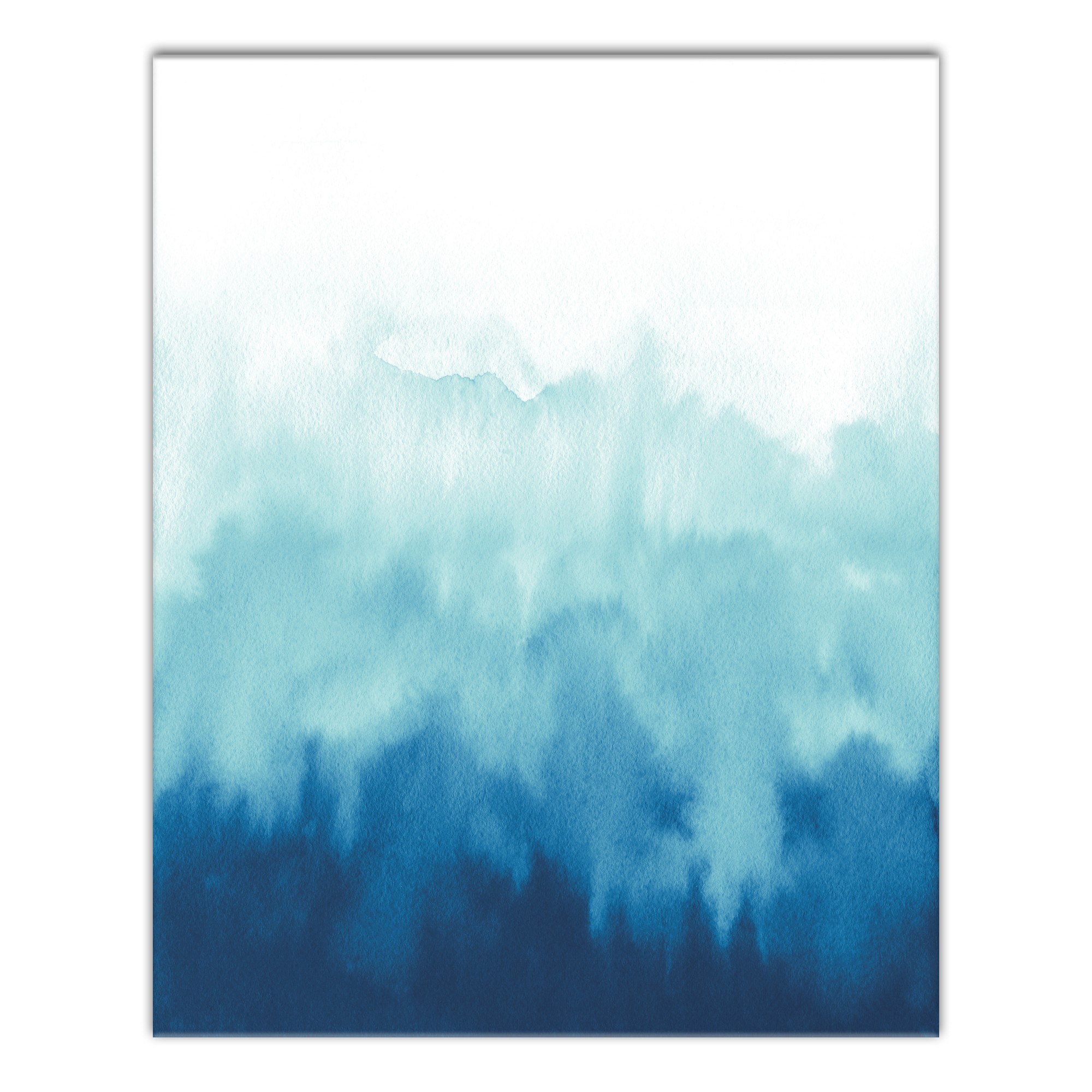 Watercolor Blue Wander 16x20 Canvas Wall Art