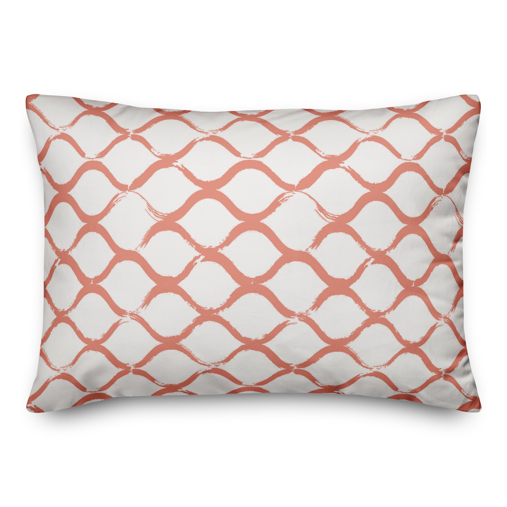 Coral Abstract Netting 14x20 Spun Poly Pillow