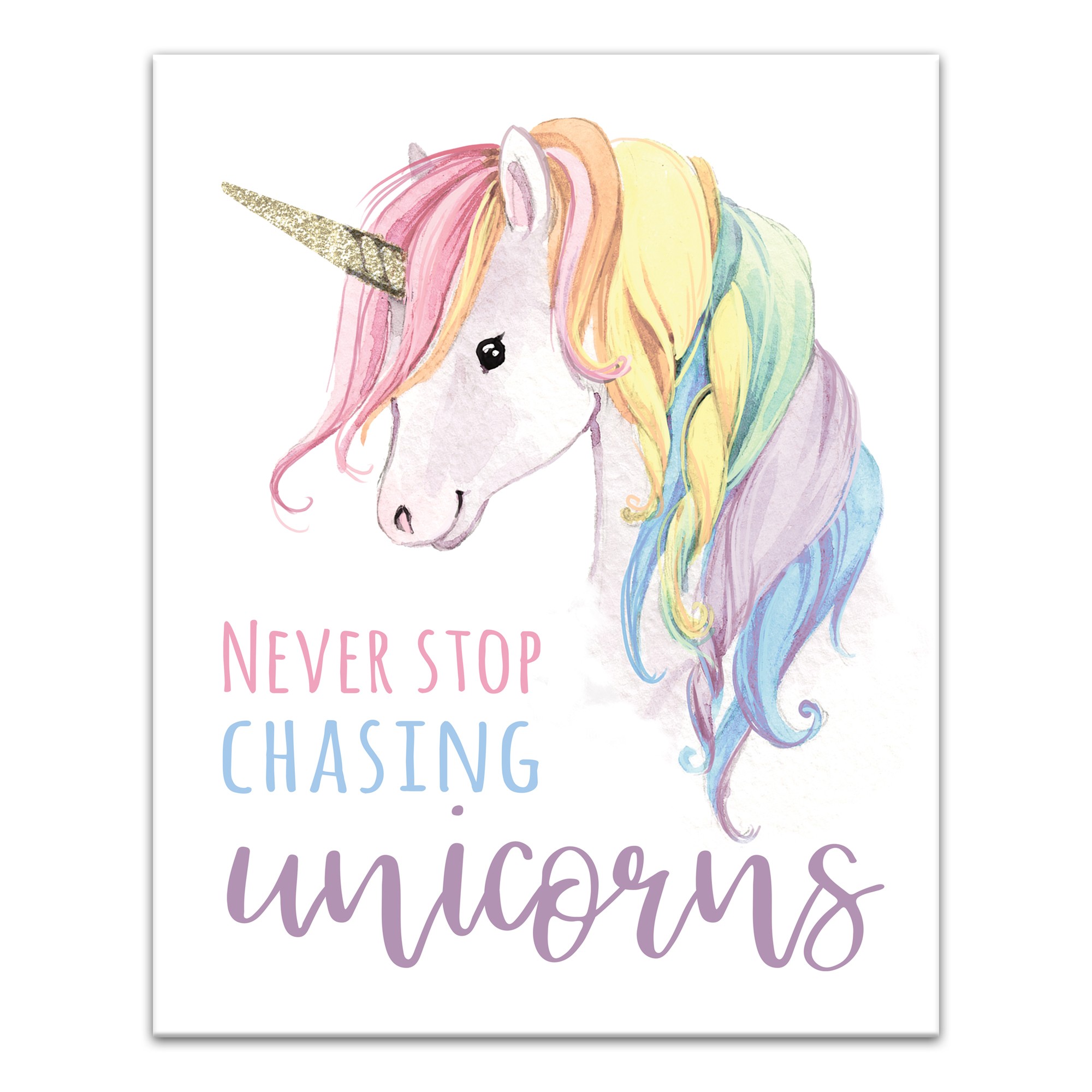 Never Stop Chasing Unicorns Wall Art
