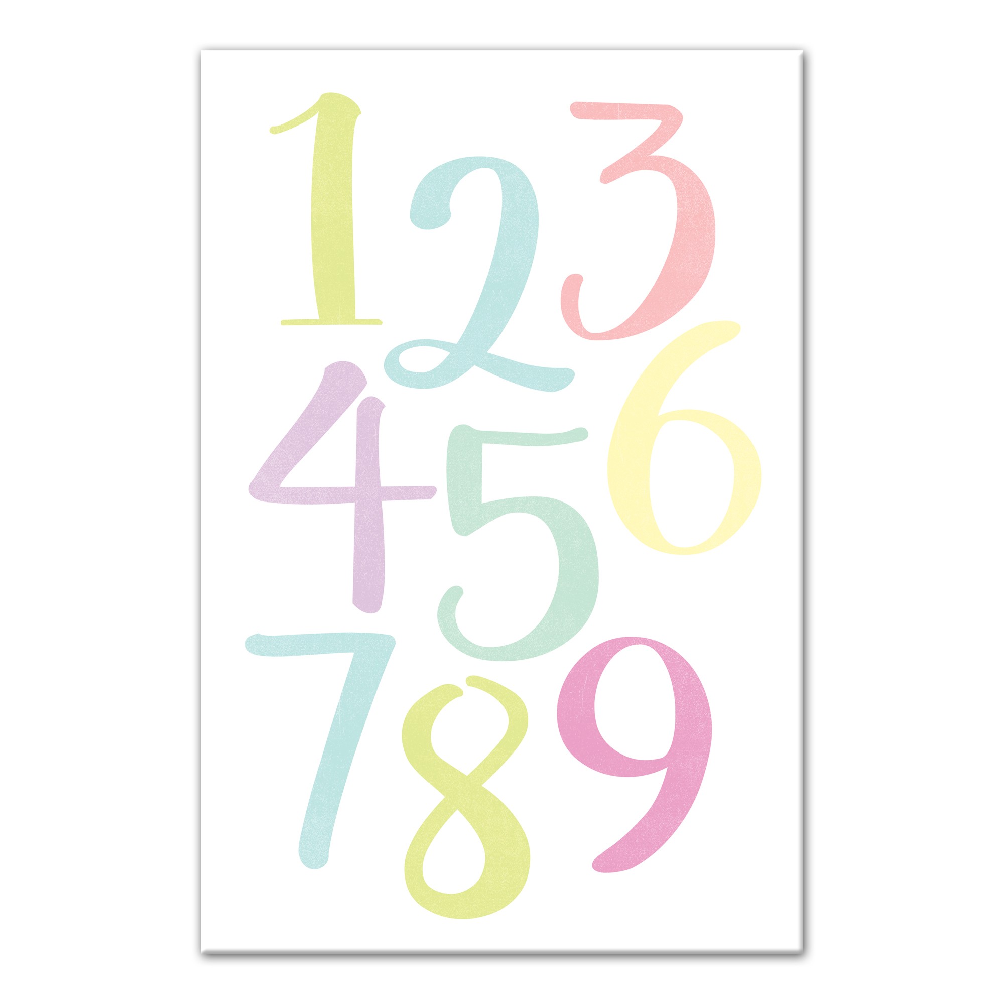 Colorful Numbers  Wall Art