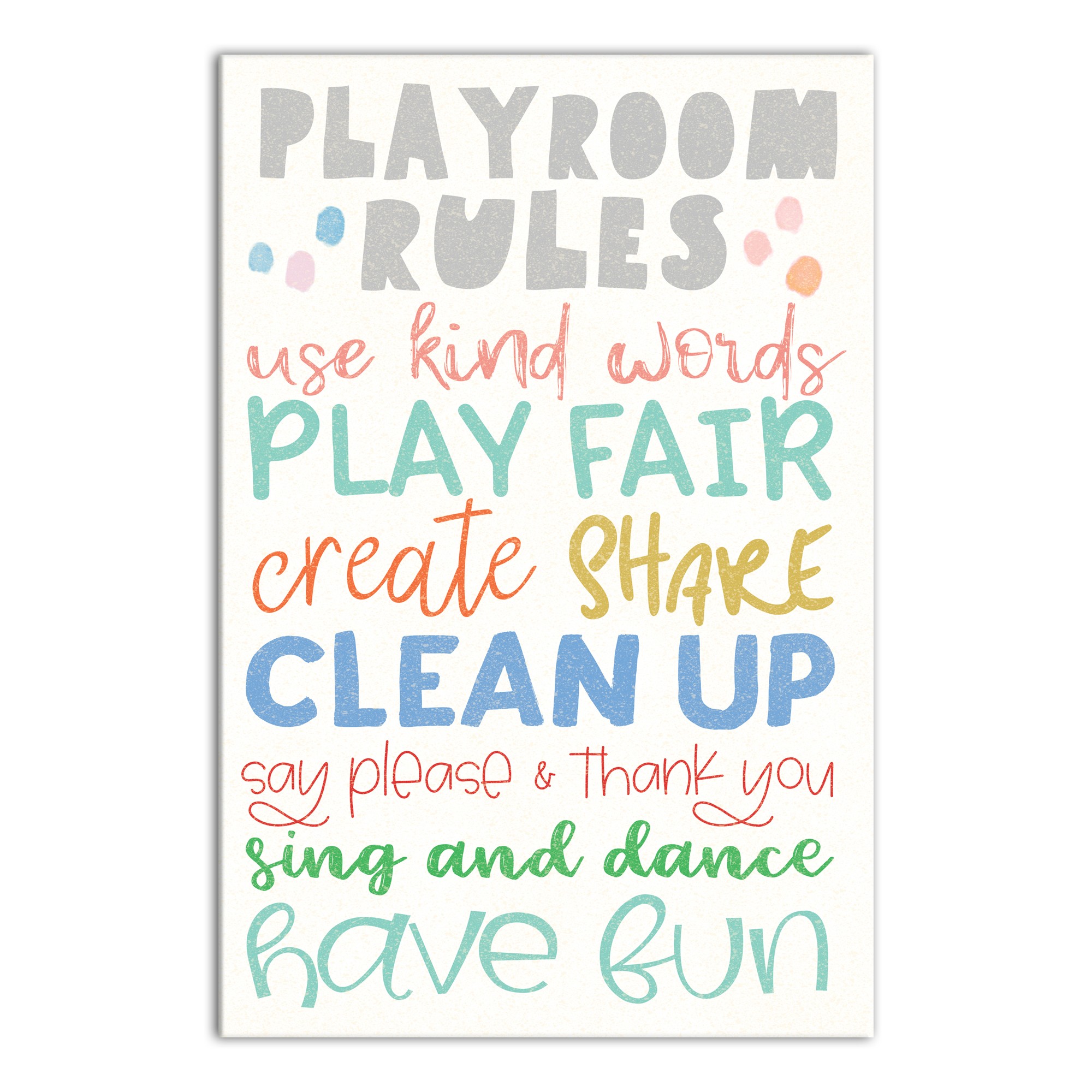 Playroom Rules  Wall Art