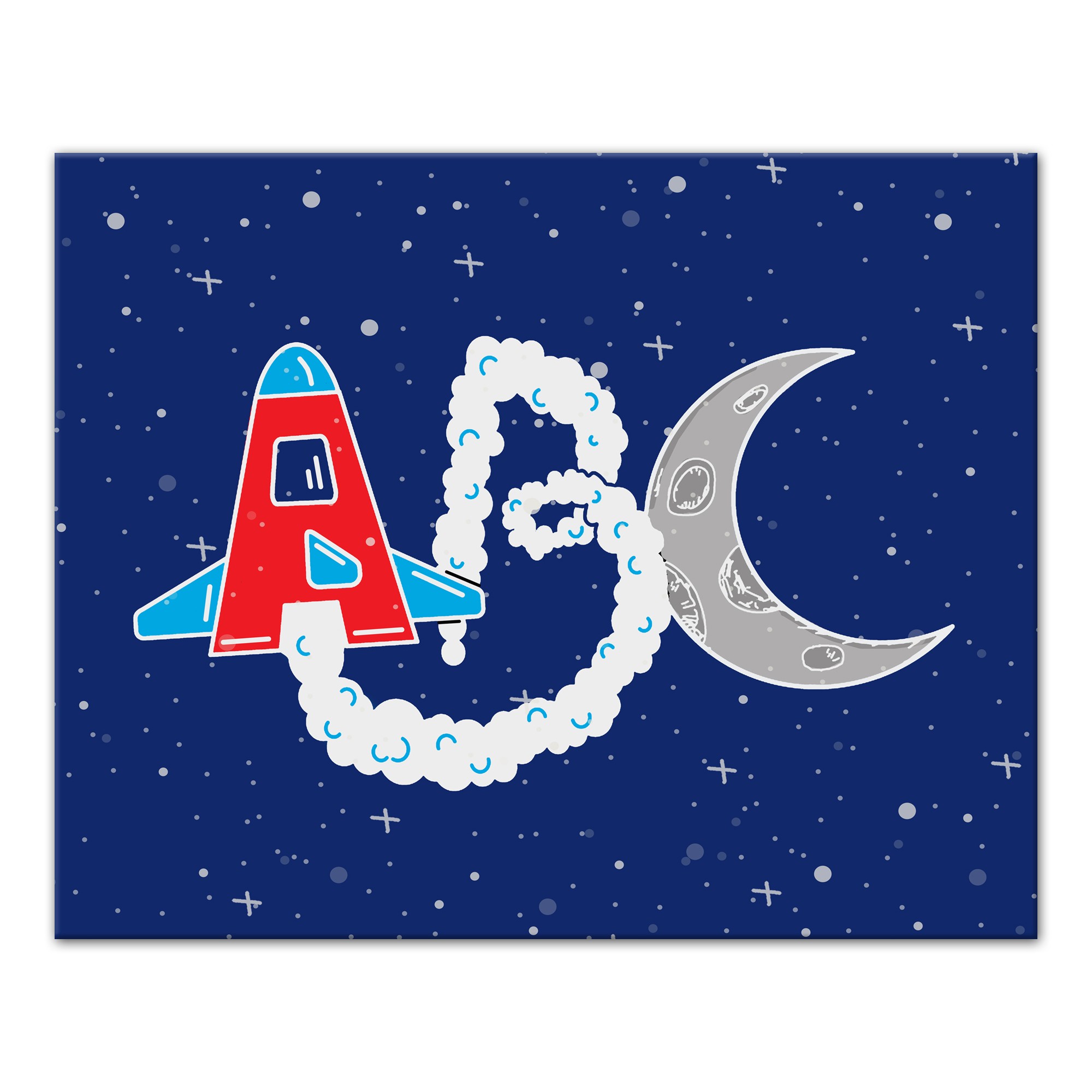 ABC Space Scape  Wall Art