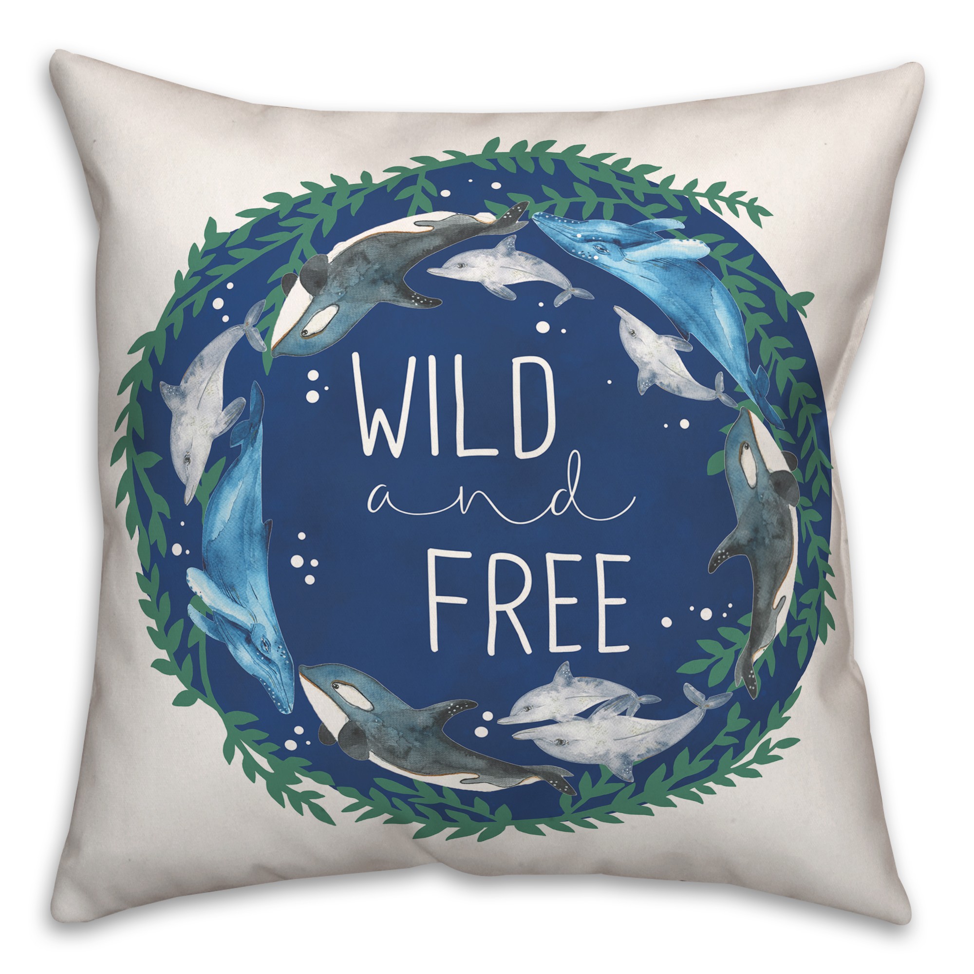 Wild And Free Whales  Pillow