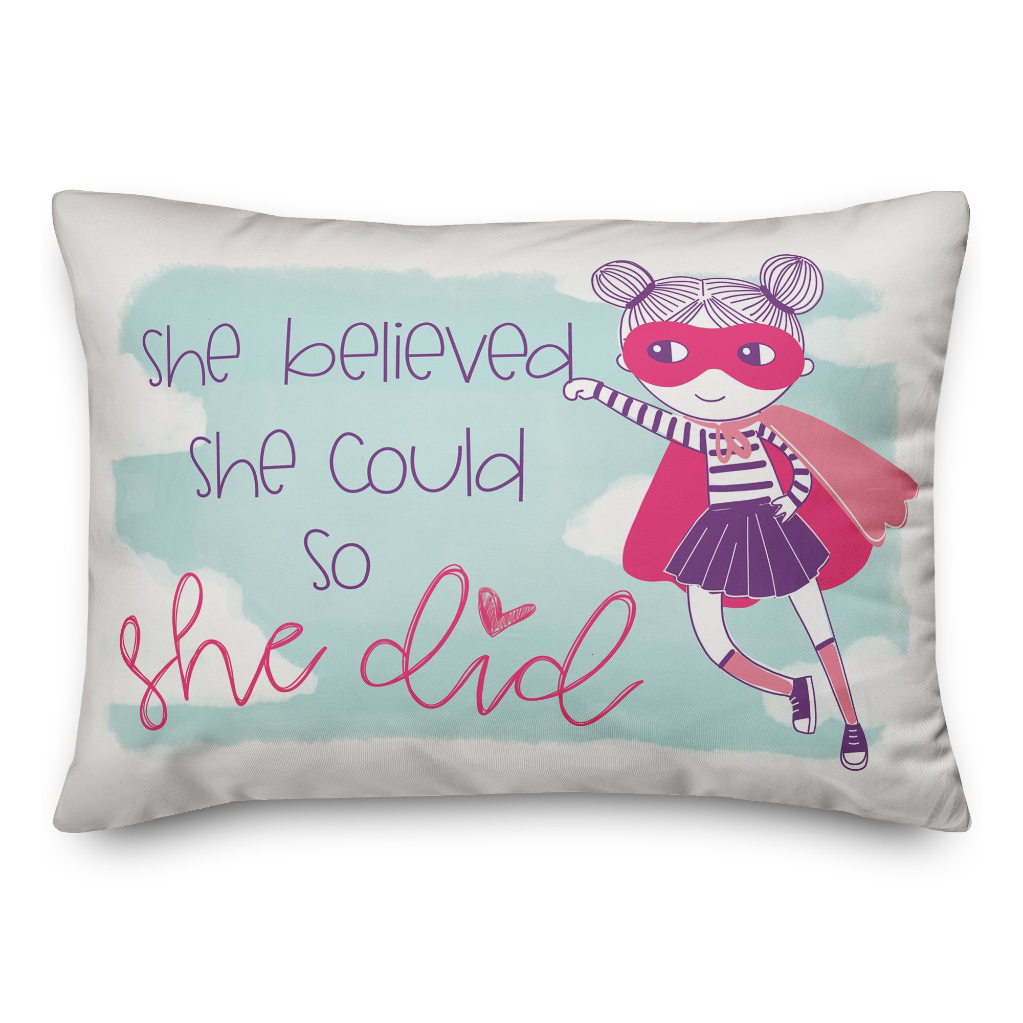 Superhero Girl  14x20 Spun Poly Pillow