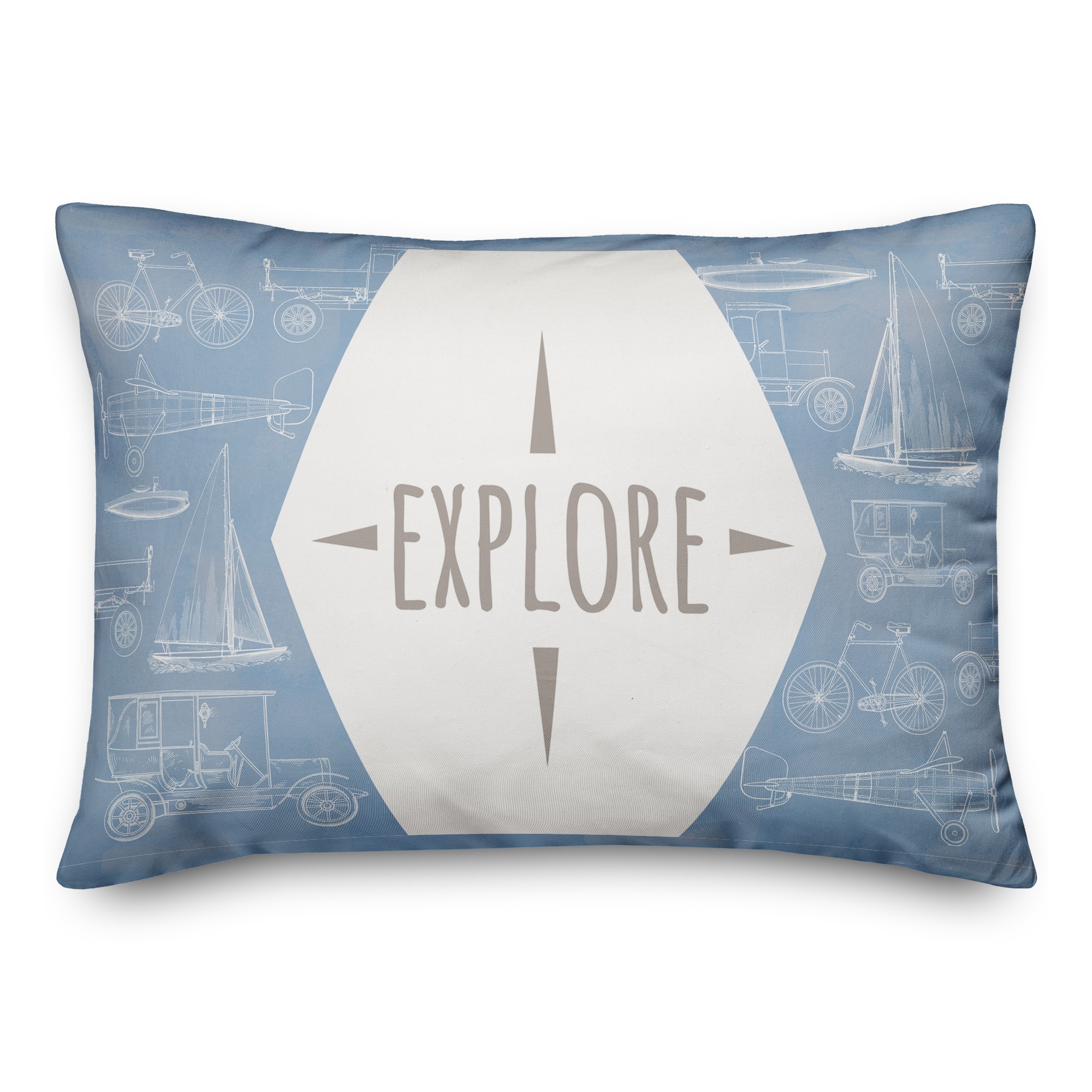 Boys Explore  14x20 Spun Poly Pillow