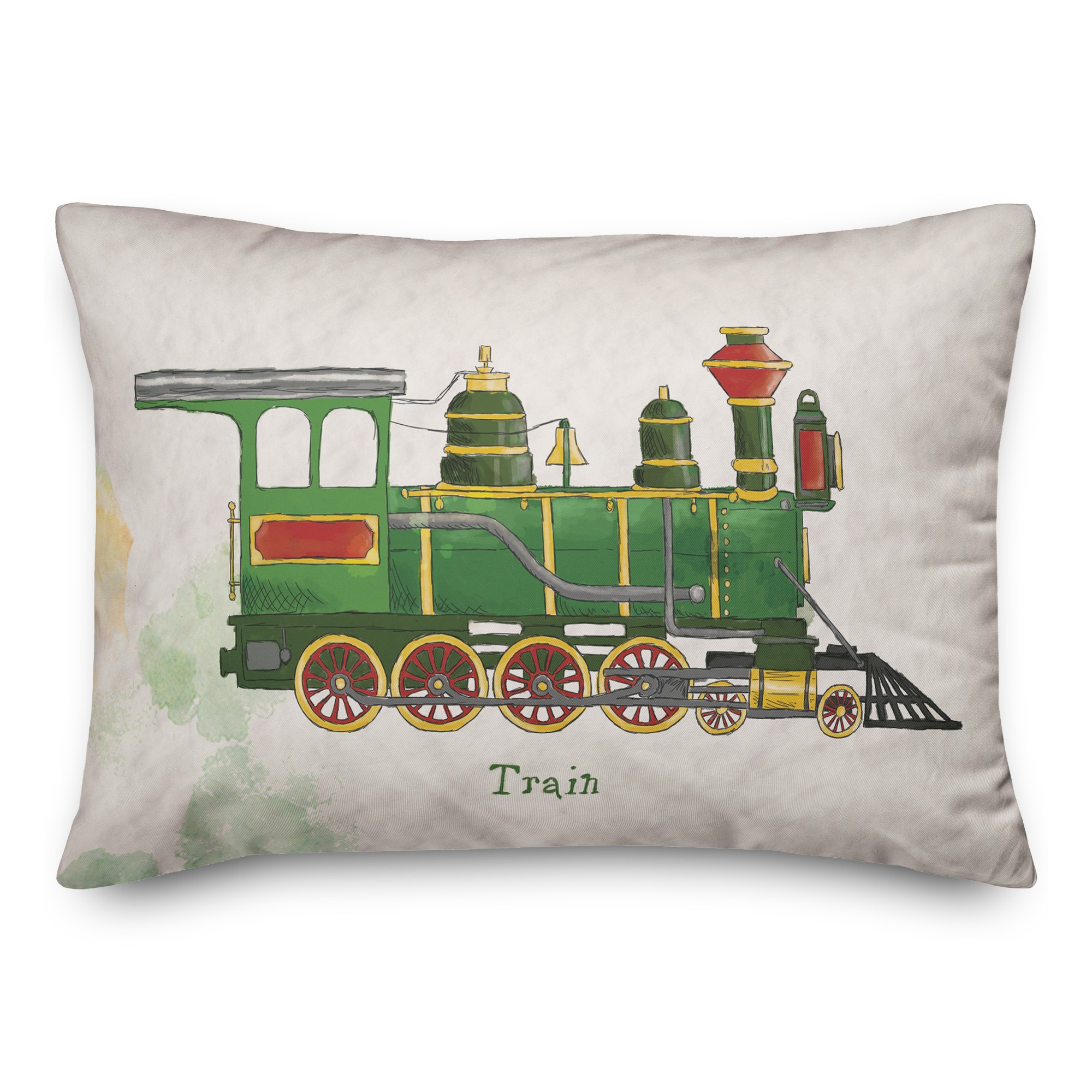 Vintage Steam Engine  14x20 Spun Poly Pillow
