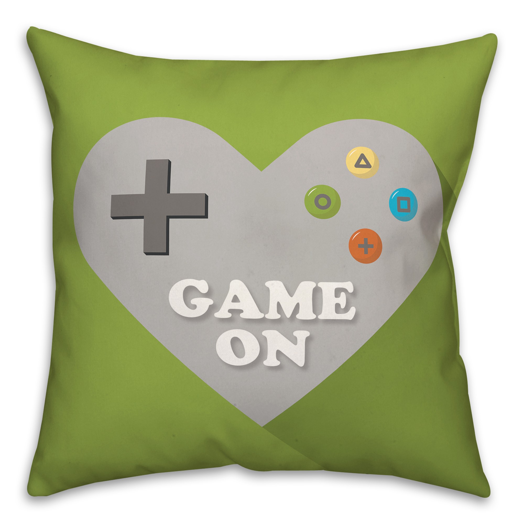 Game On Heart Controller  Pillow