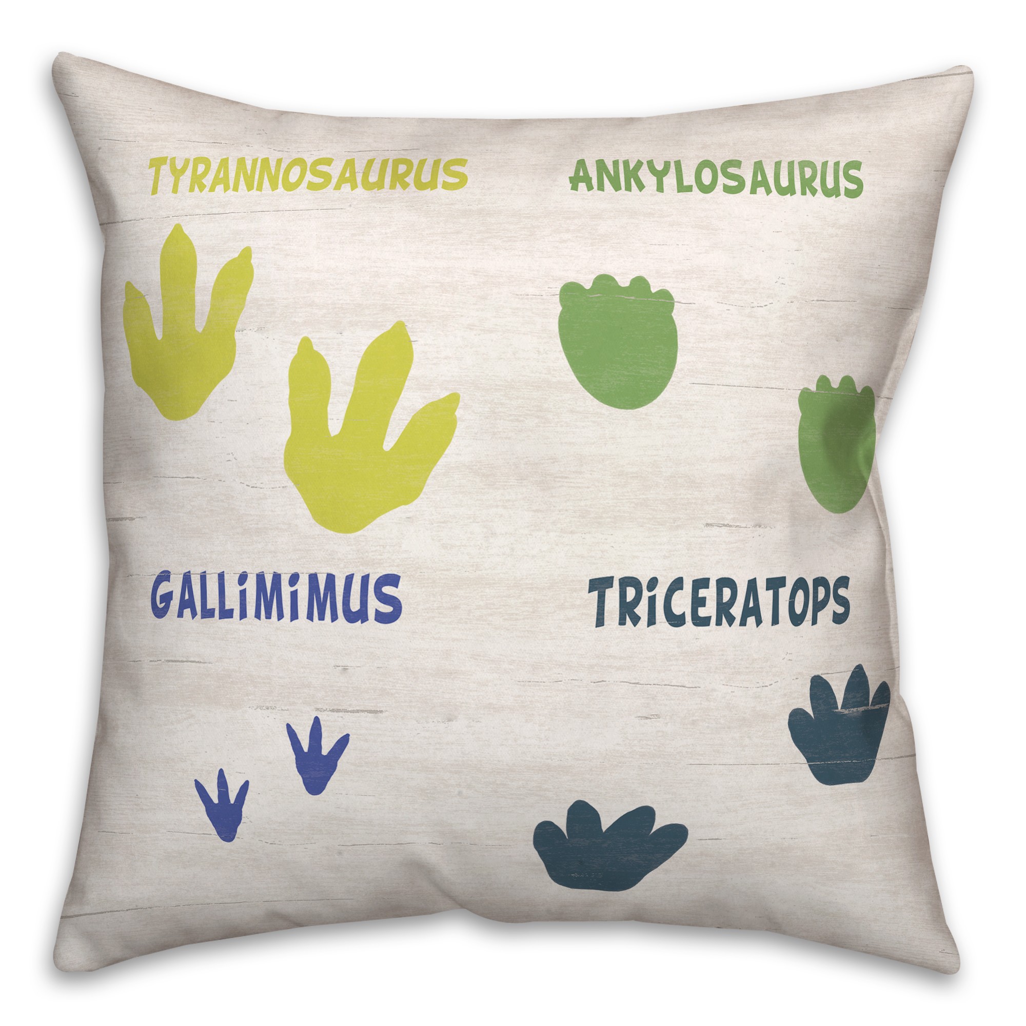 Dinosaur Footprints  Pillow