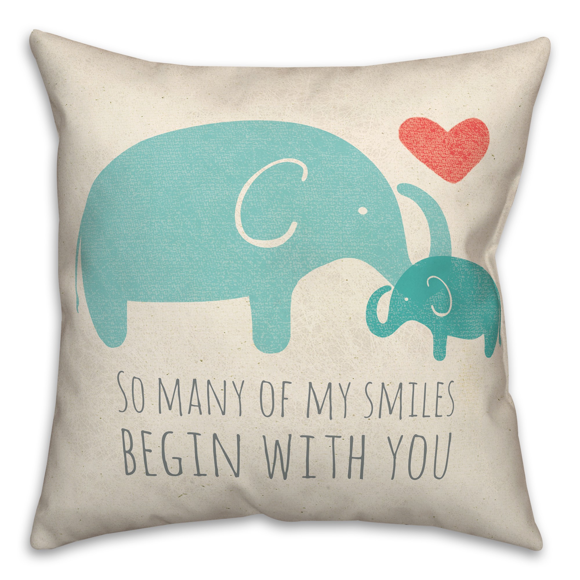 Elephant Smiles  Pillow