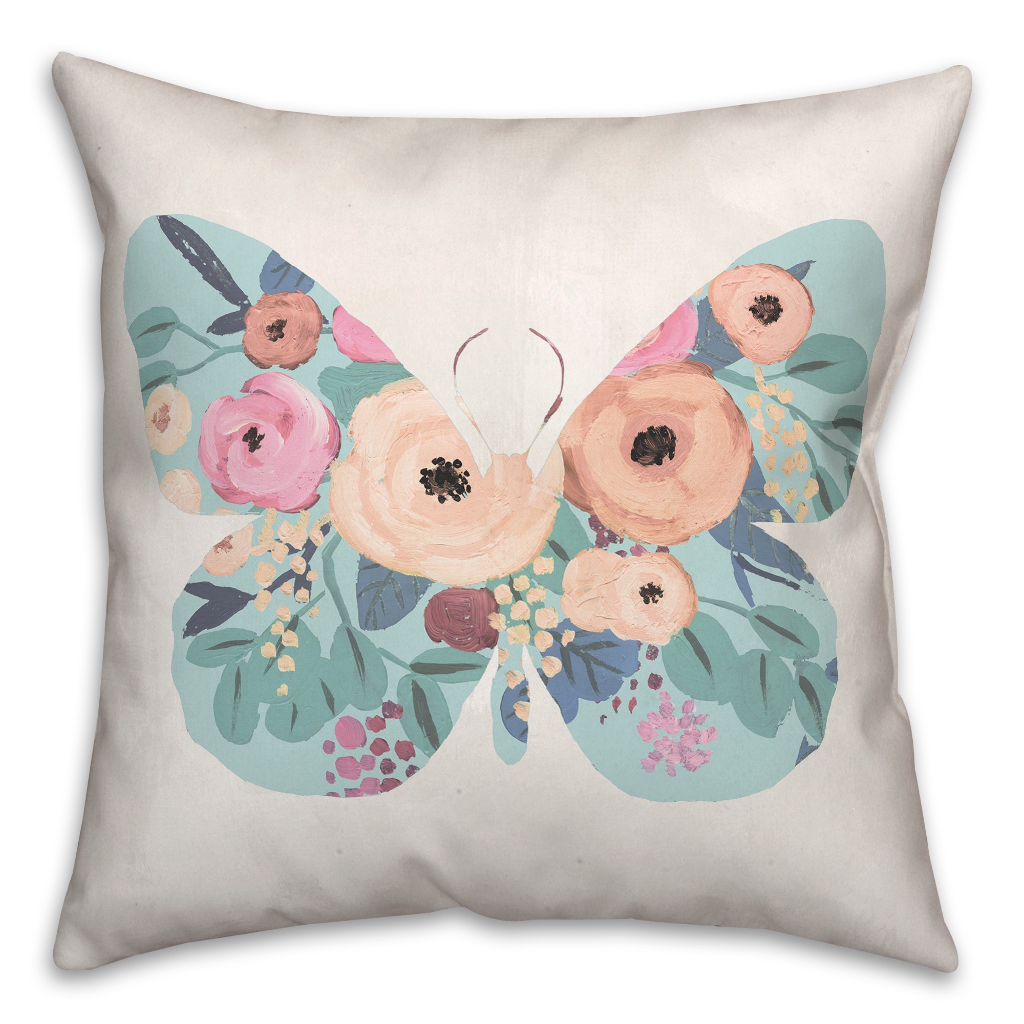 Floral Butterfly  Pillow