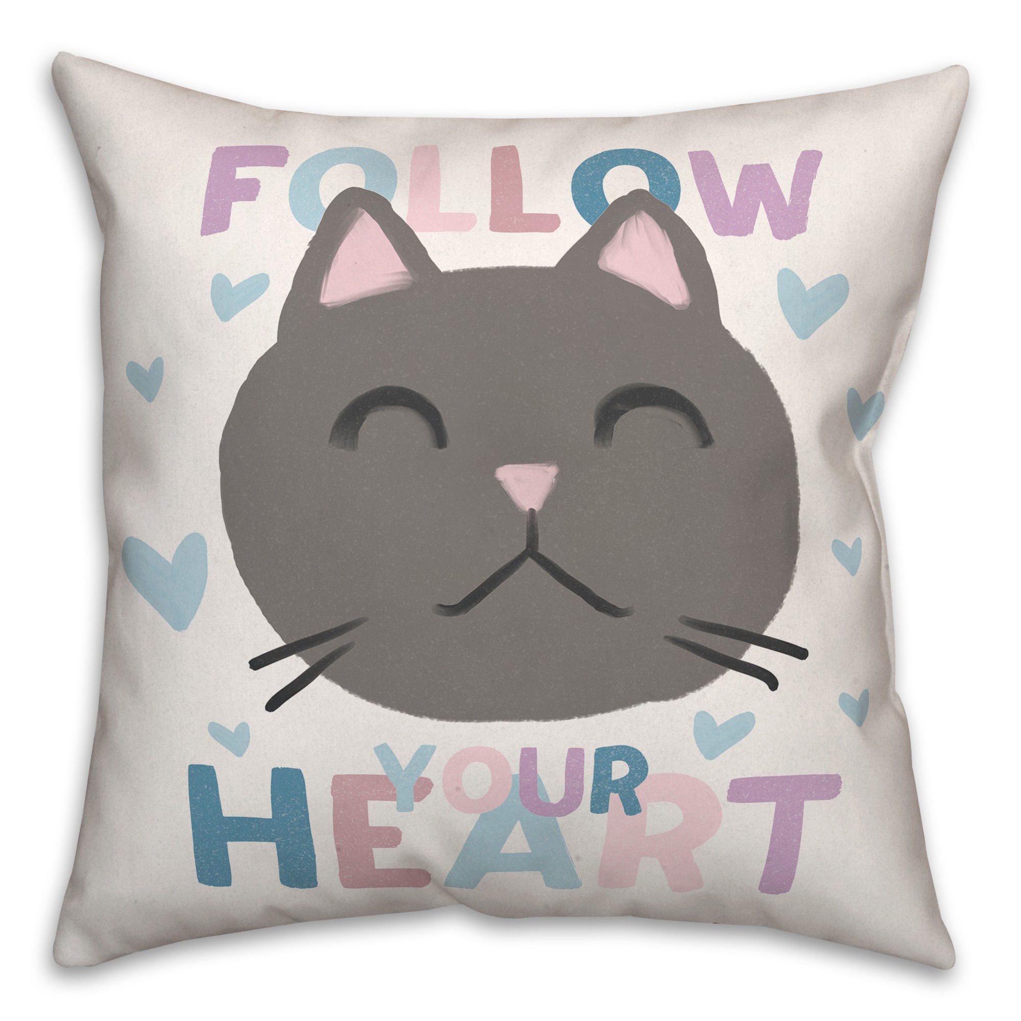 Follow Your Cat Heart Pillow