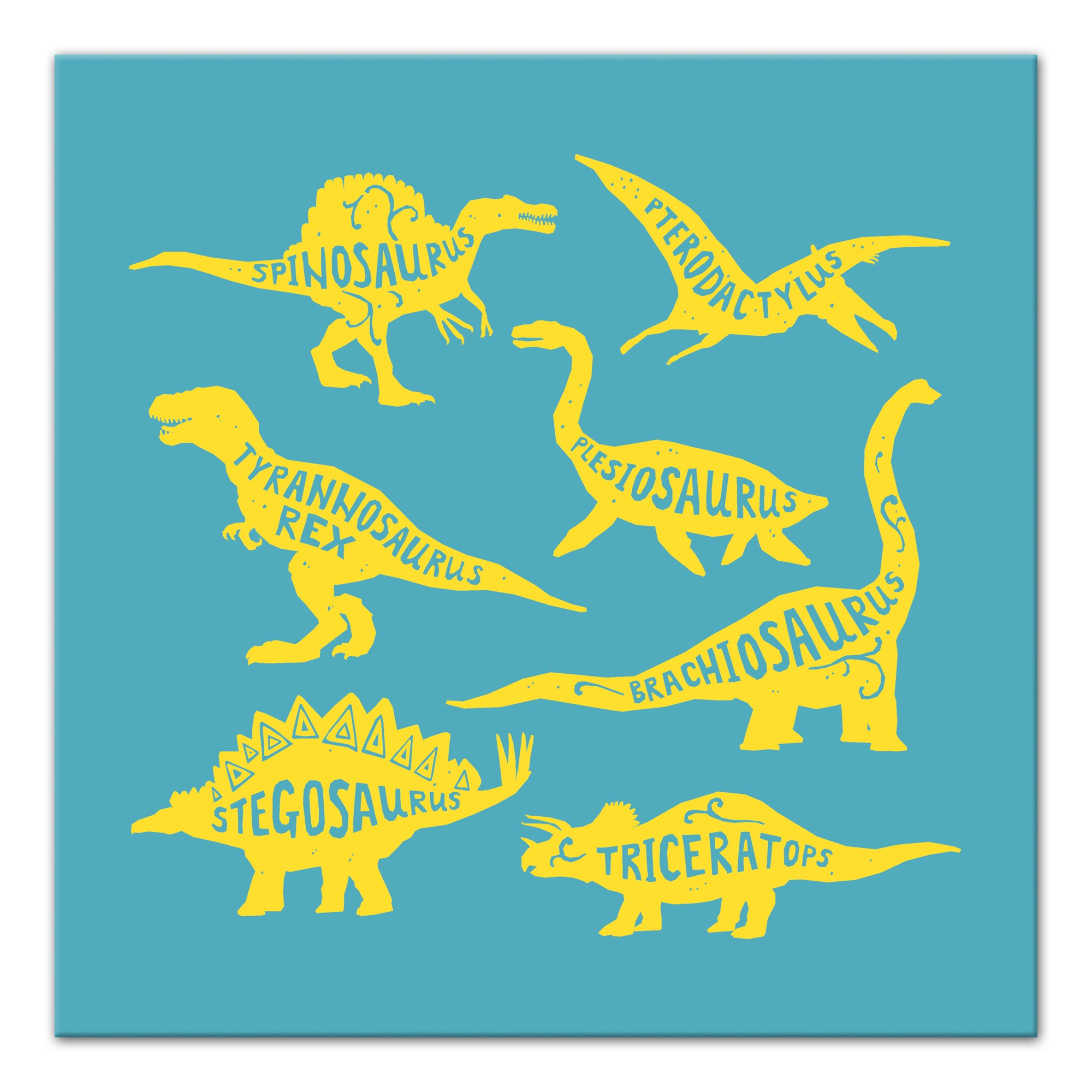 Dino Names Wall Art