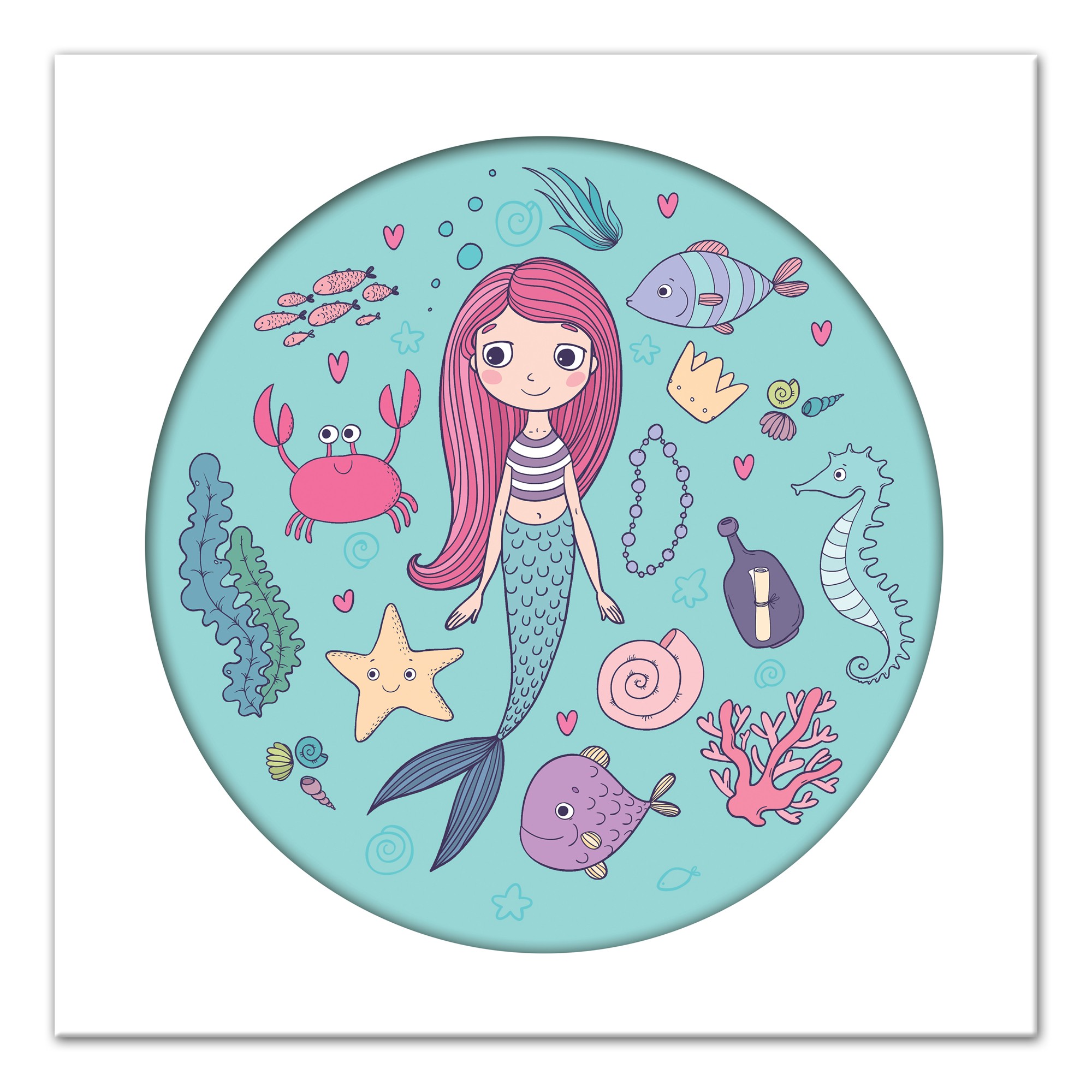 Mermaid And Friends  Wall Art