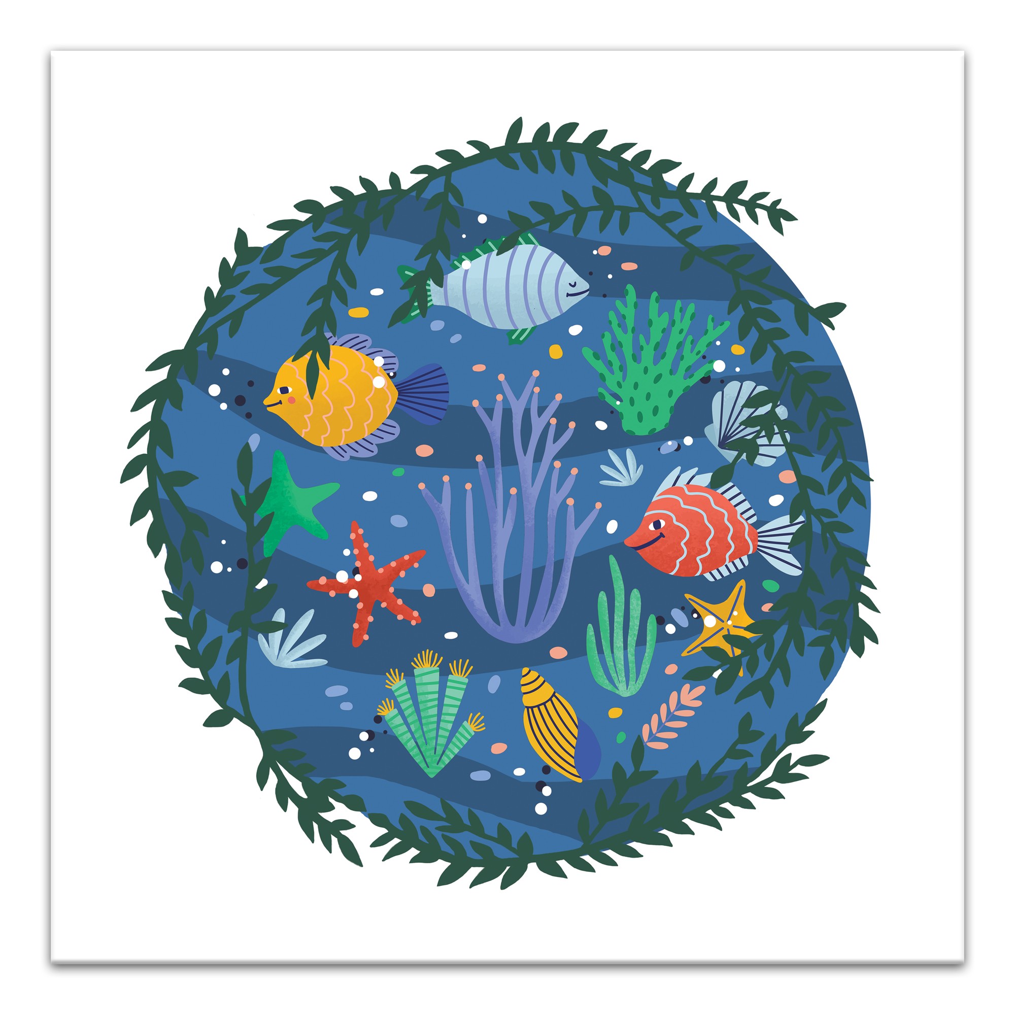 Swimming Fish Bowl Wall Art