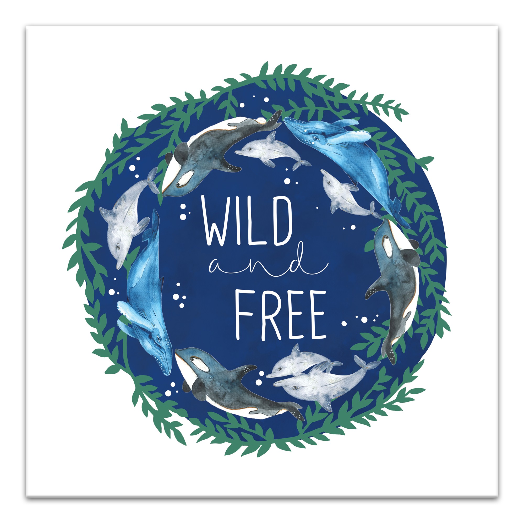 Wild And Free Whales Wall Art