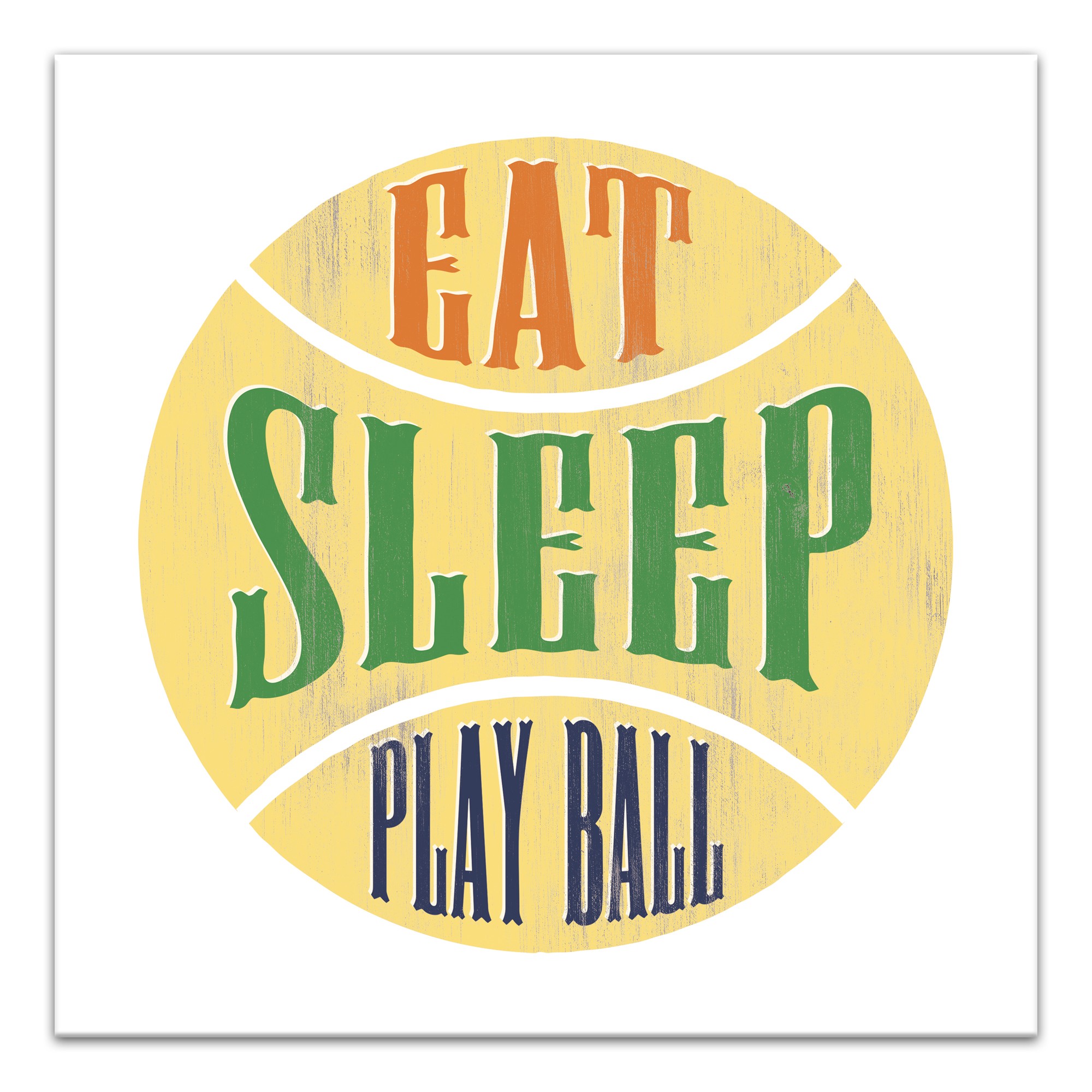 Eat Sleep Play Ball Wall Art