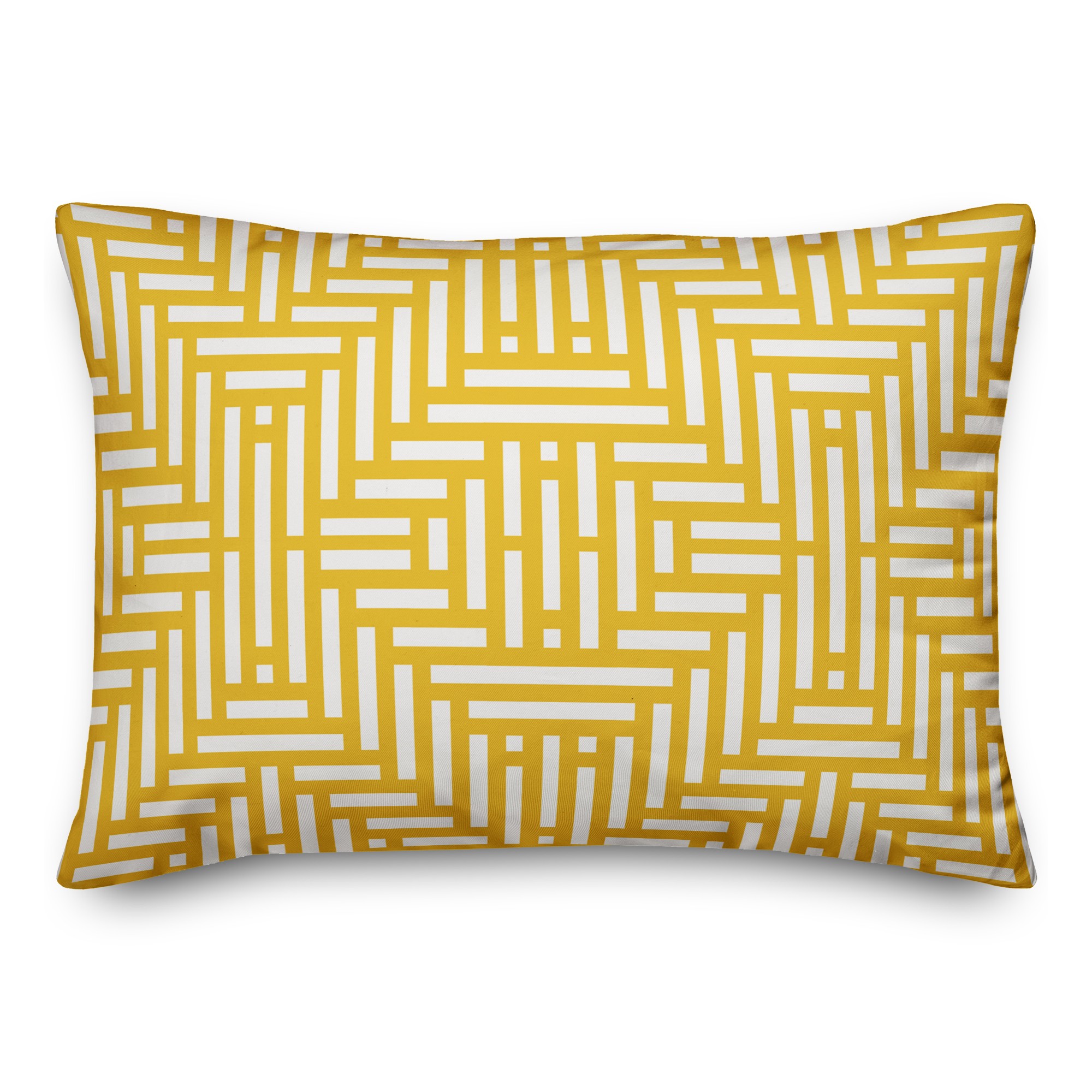 Yellow Aztec Pattern 14x20 Indoor / Outdoor Pillow