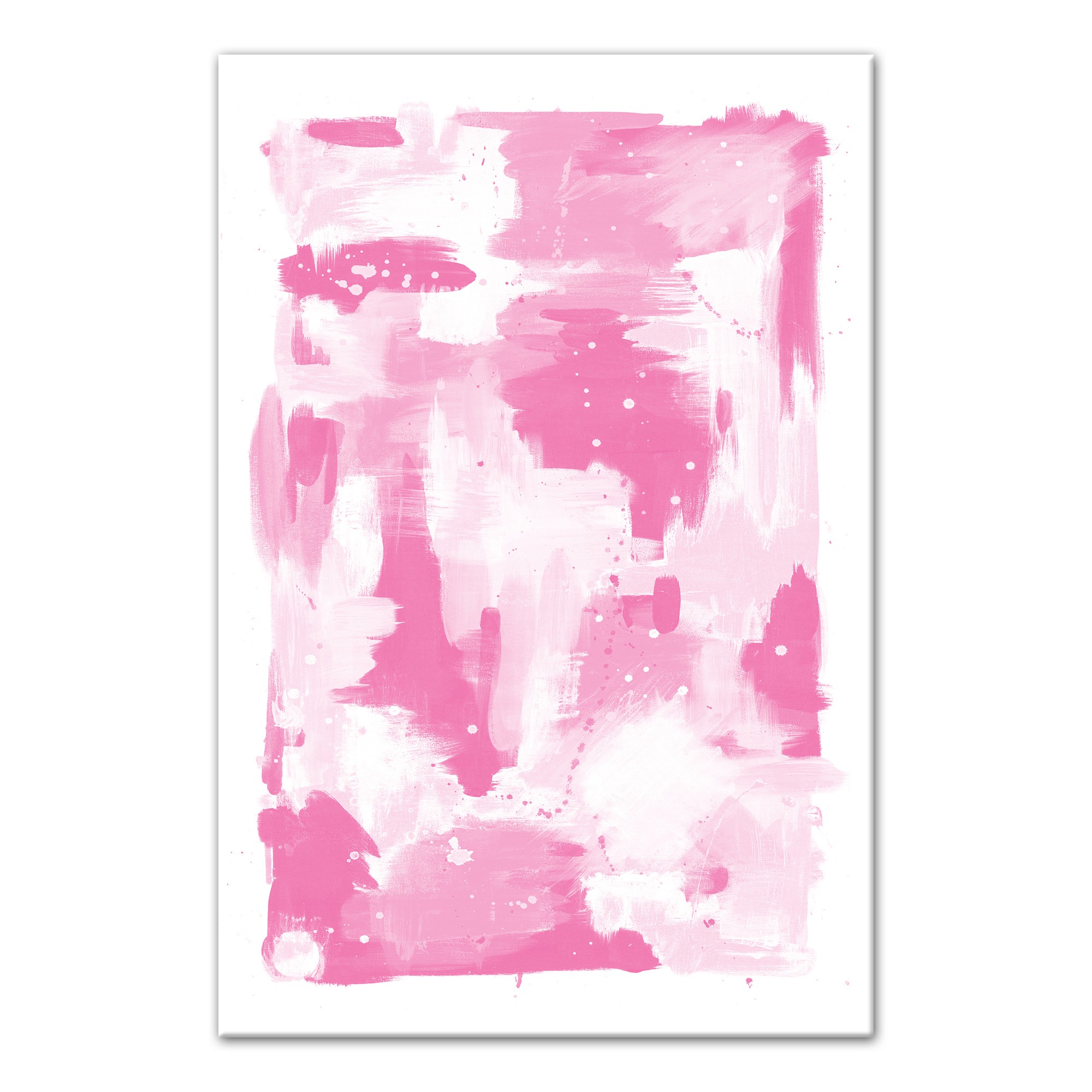 Pink Abstract Splash 12x18 Canvas Wall Art