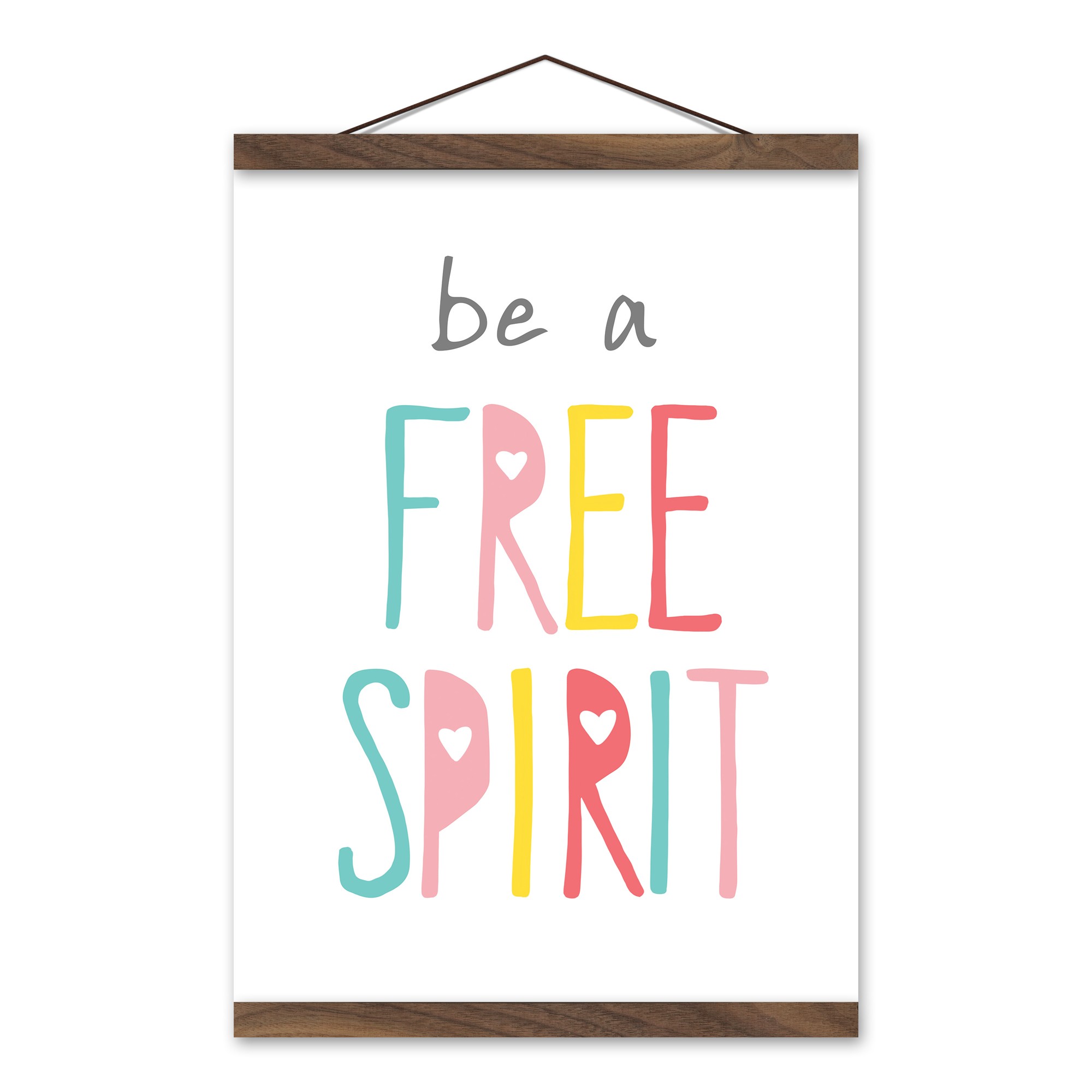 Be a Free Spirit 12x16 Teak Hanging Canvas