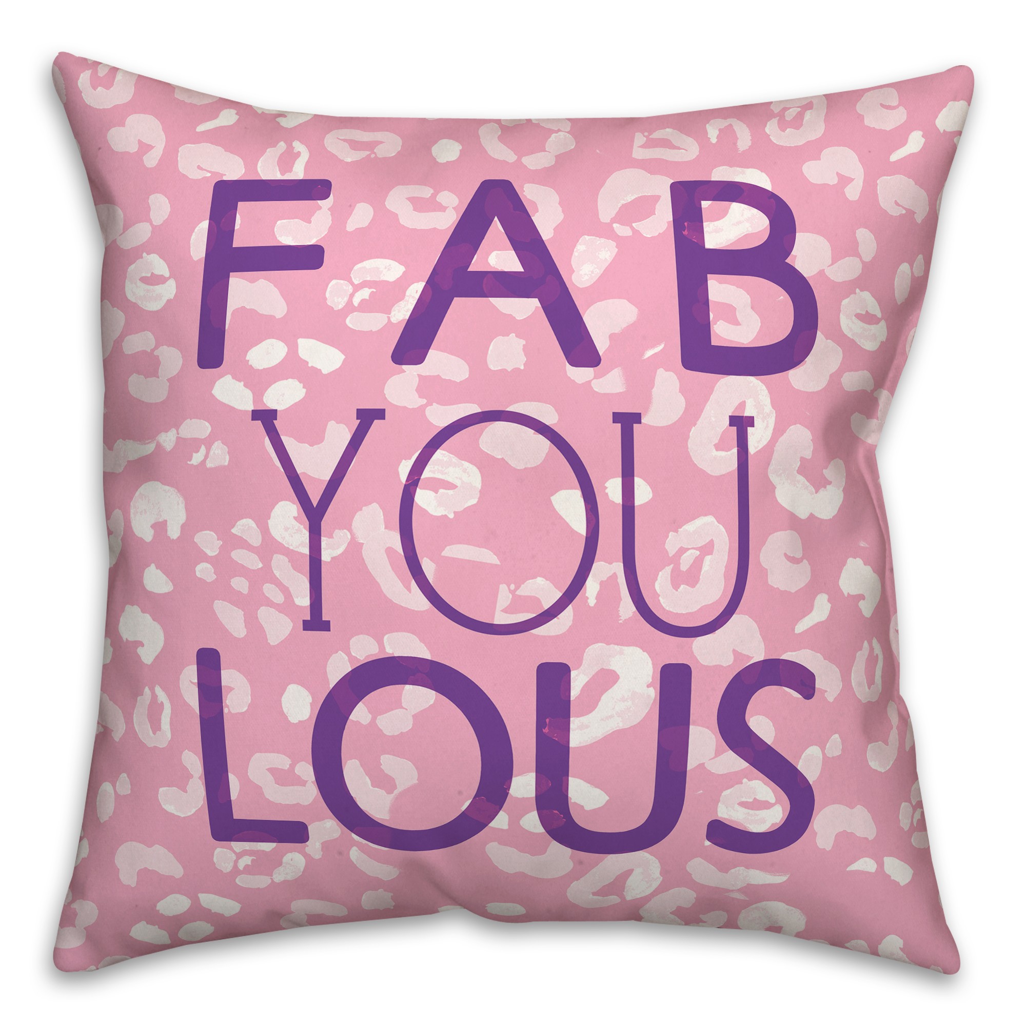 Fab You Lous Cheetah 18x18 Spun Poly Pillow