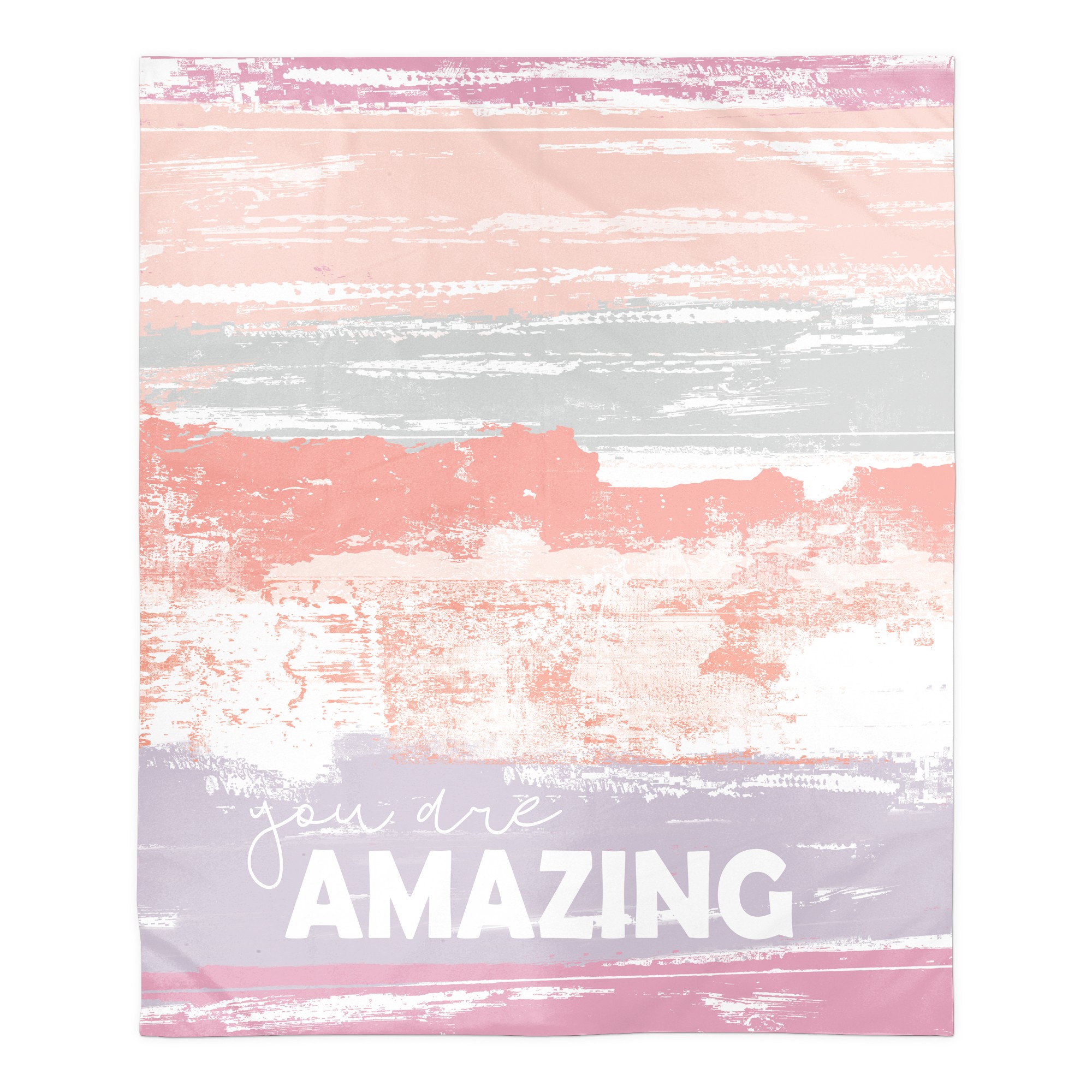 Pink Paint Stripes Amazing 50x60 Sherpa Fleece Blanket