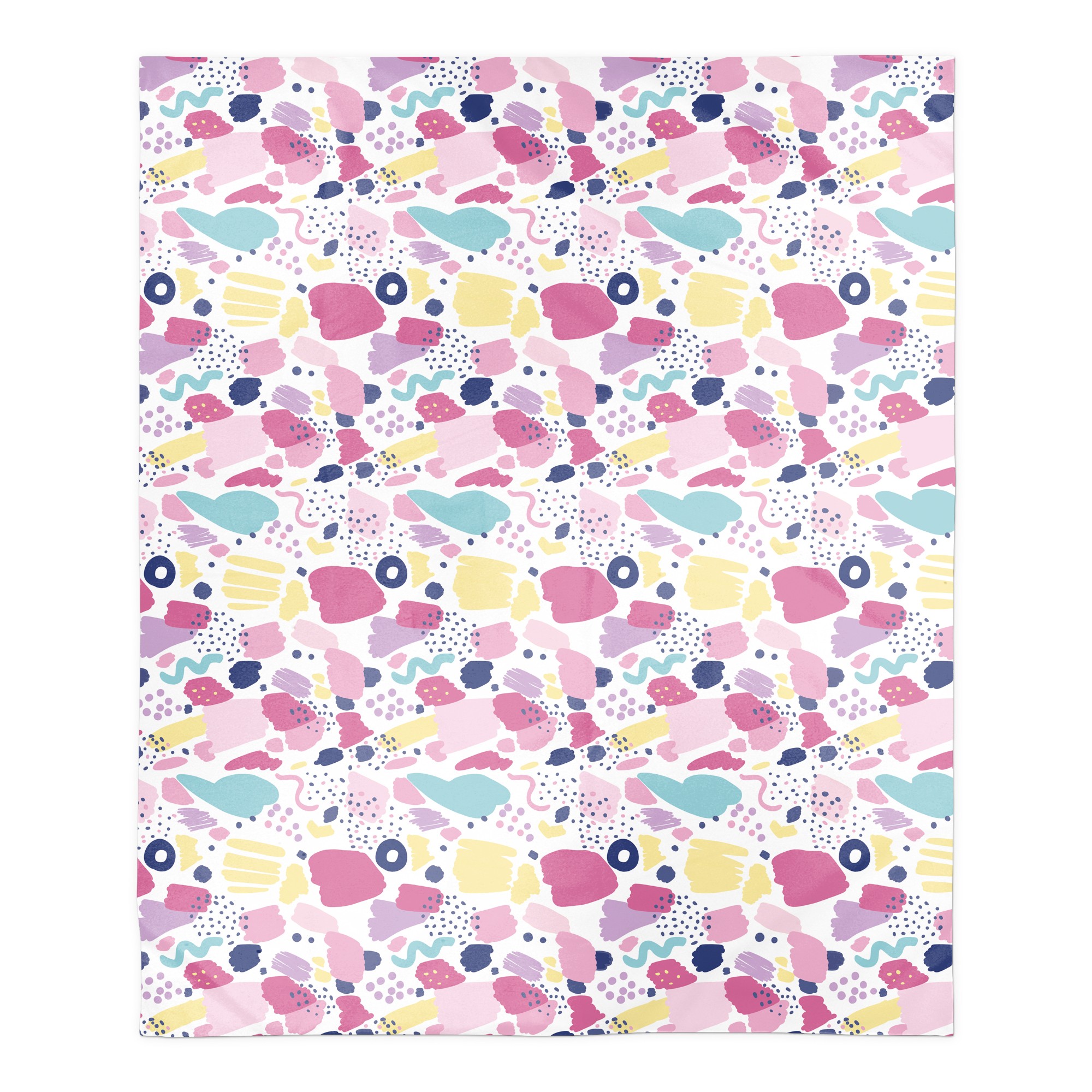 Pink Confetti Pattern 50x60 Sherpa Fleece Blanket
