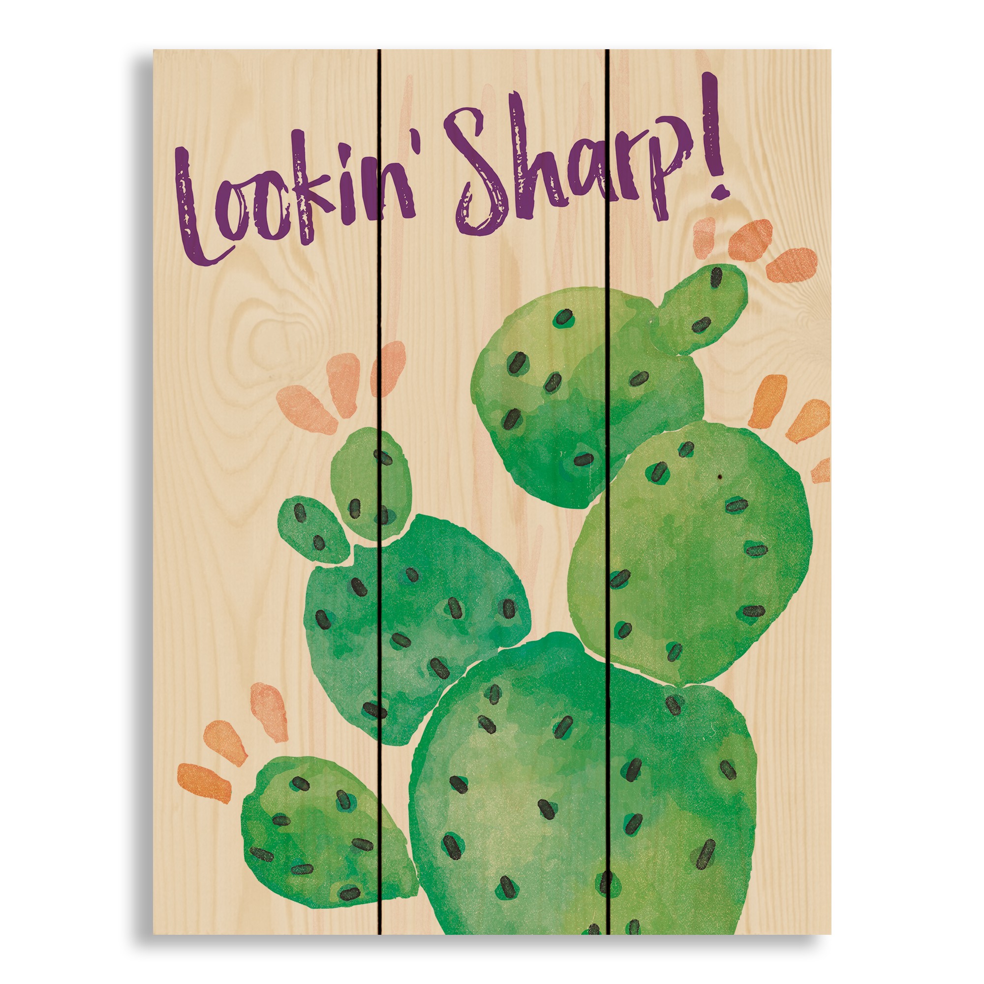 Lookin Sharp Cactus 10.5x14 Pallet Wood Art