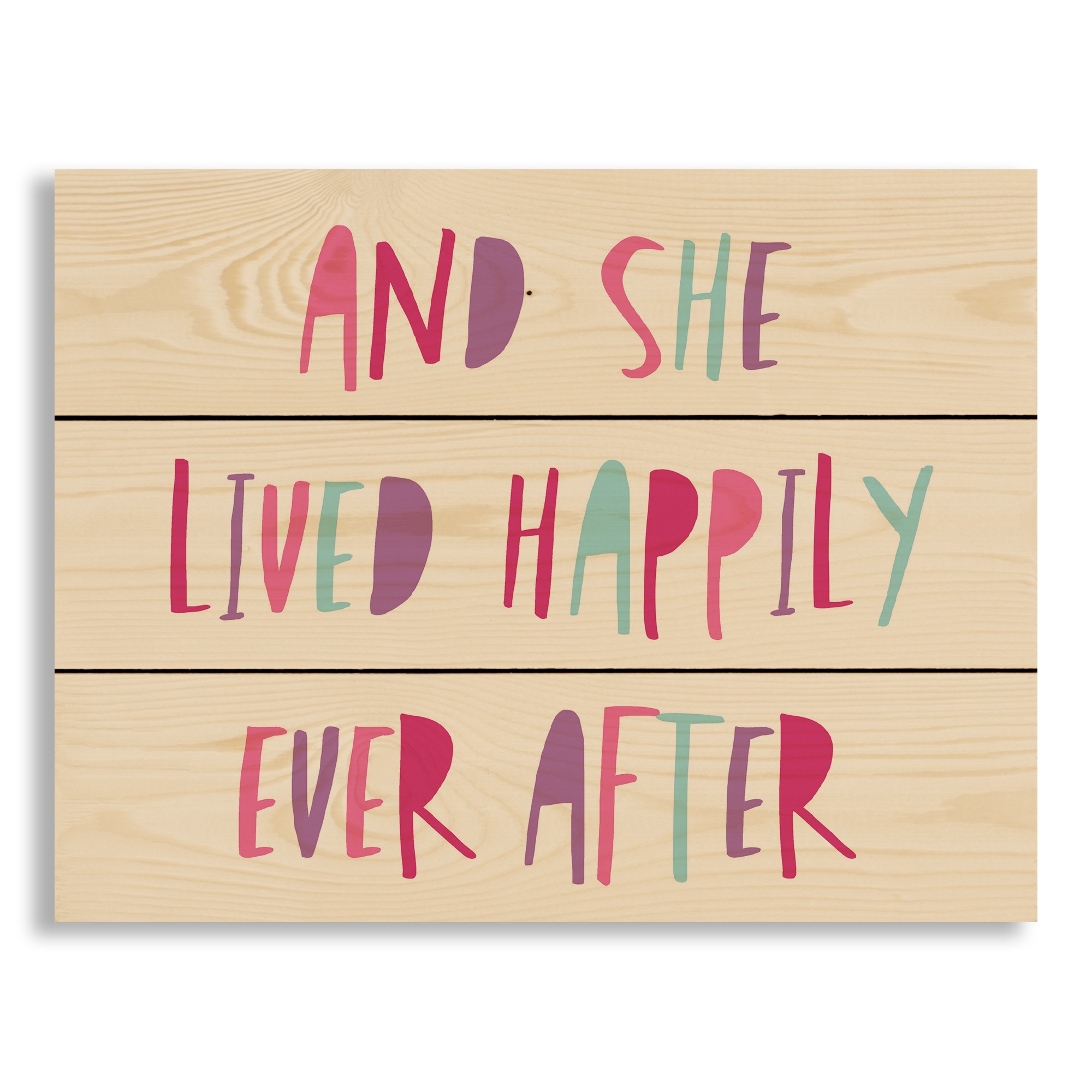 She Lived Happily Ever After 14x10.5 Pallet Wood Art