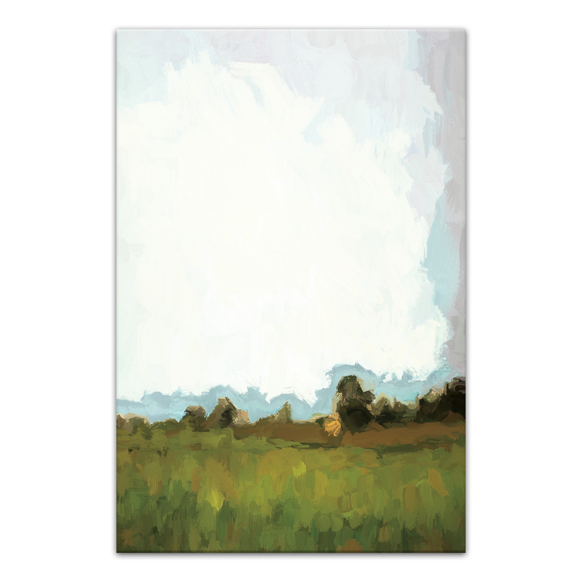 Abstract Green Field Landscape  Wall Art