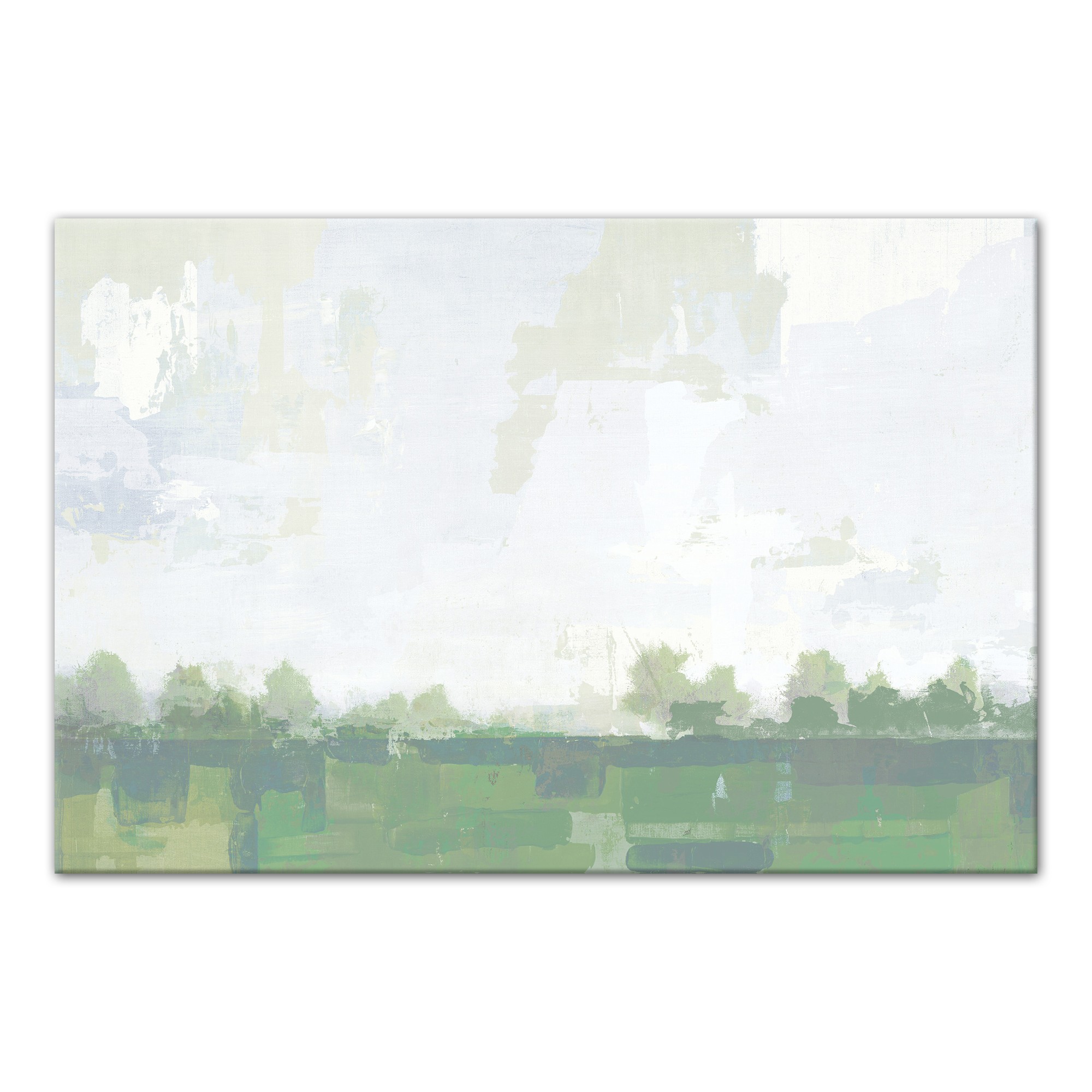 Abstracy Patchy Green Landscape  Wall Art