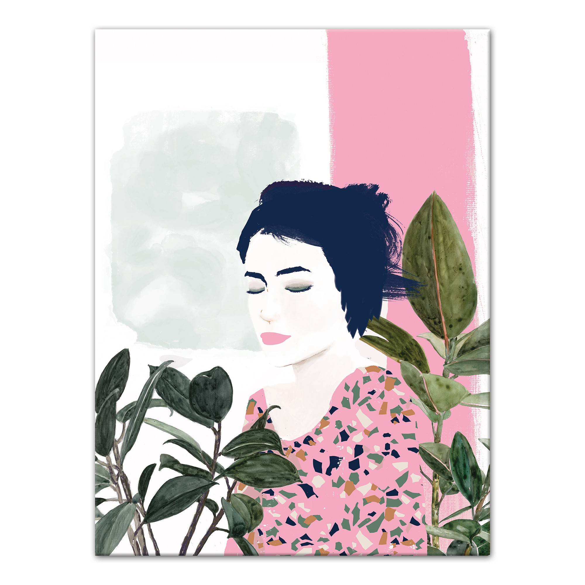 Lady in the Leaves  Wall Art