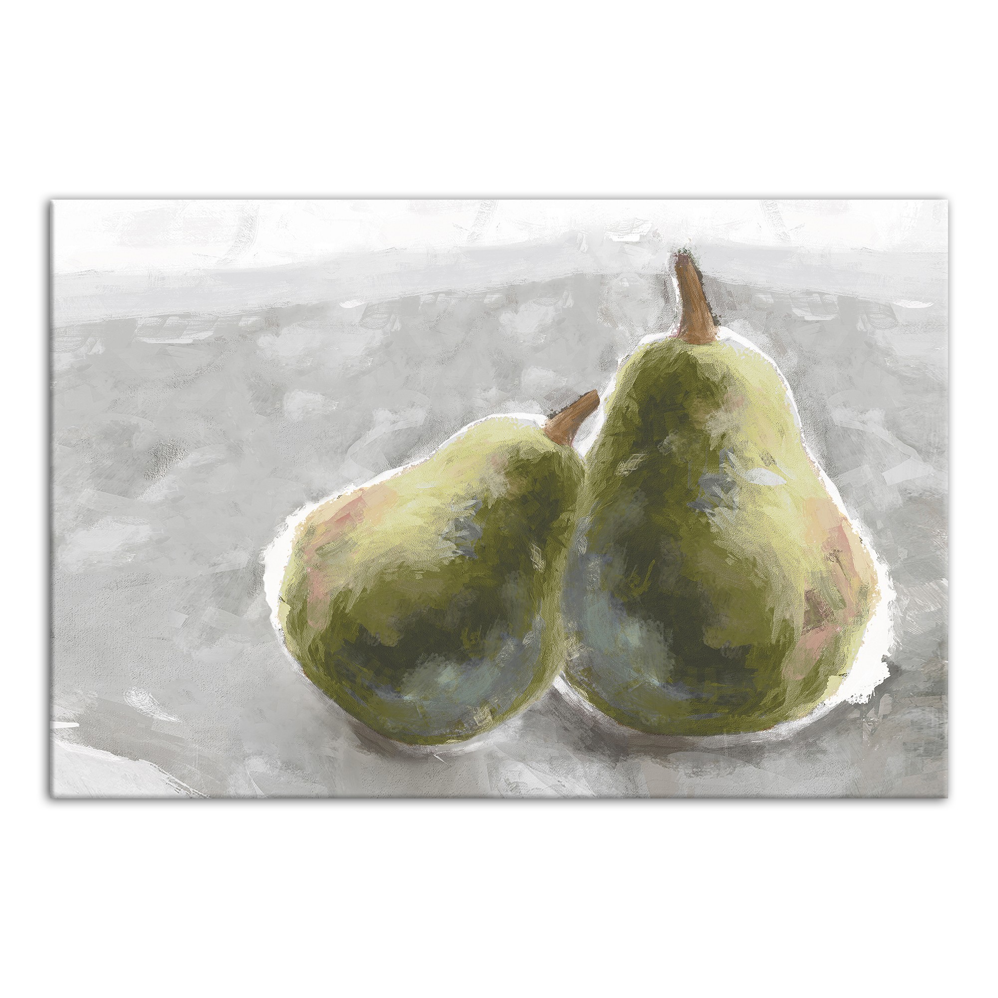 Two Pears on Gray Wall Art