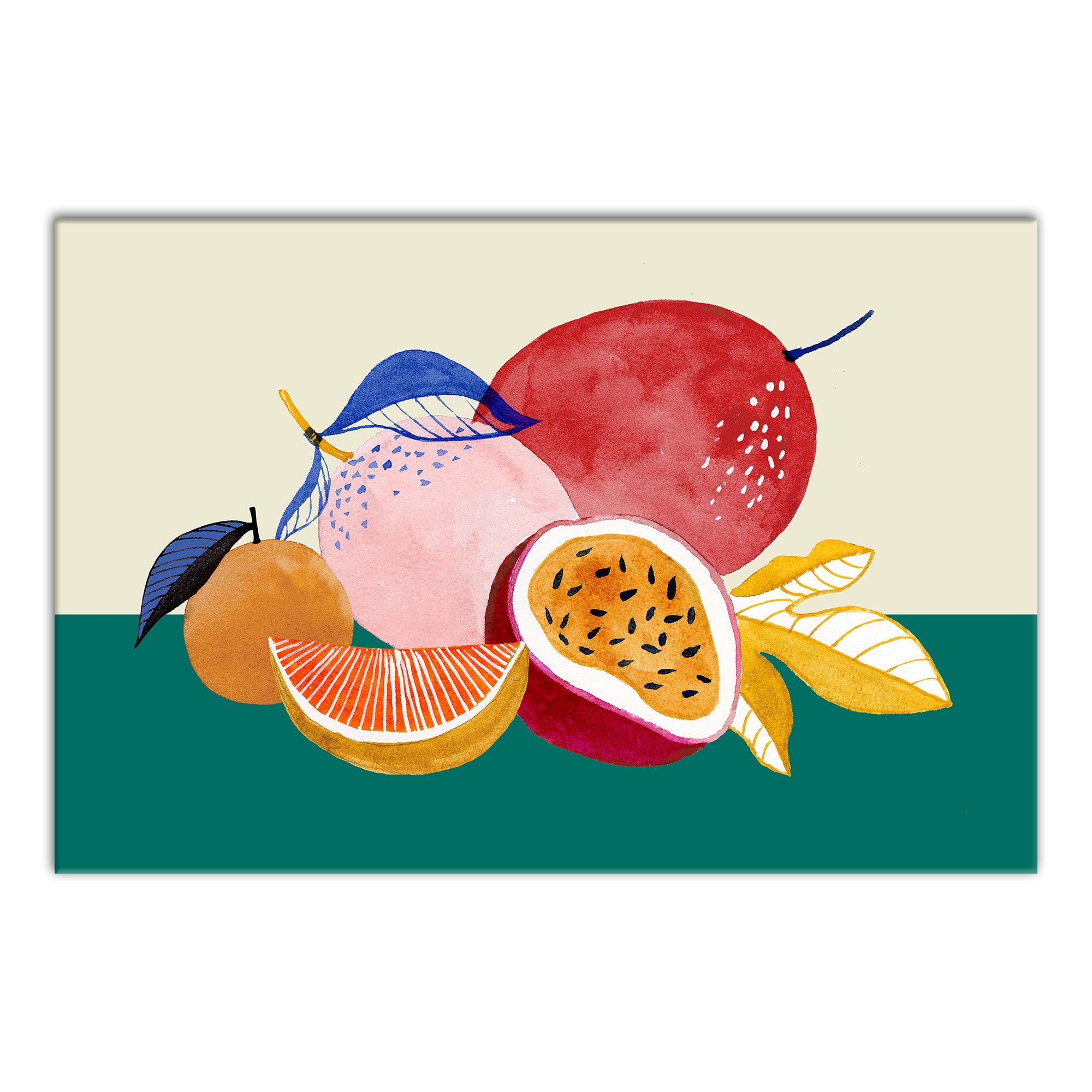 Modern Colorful Fruit Still Life Wall Art