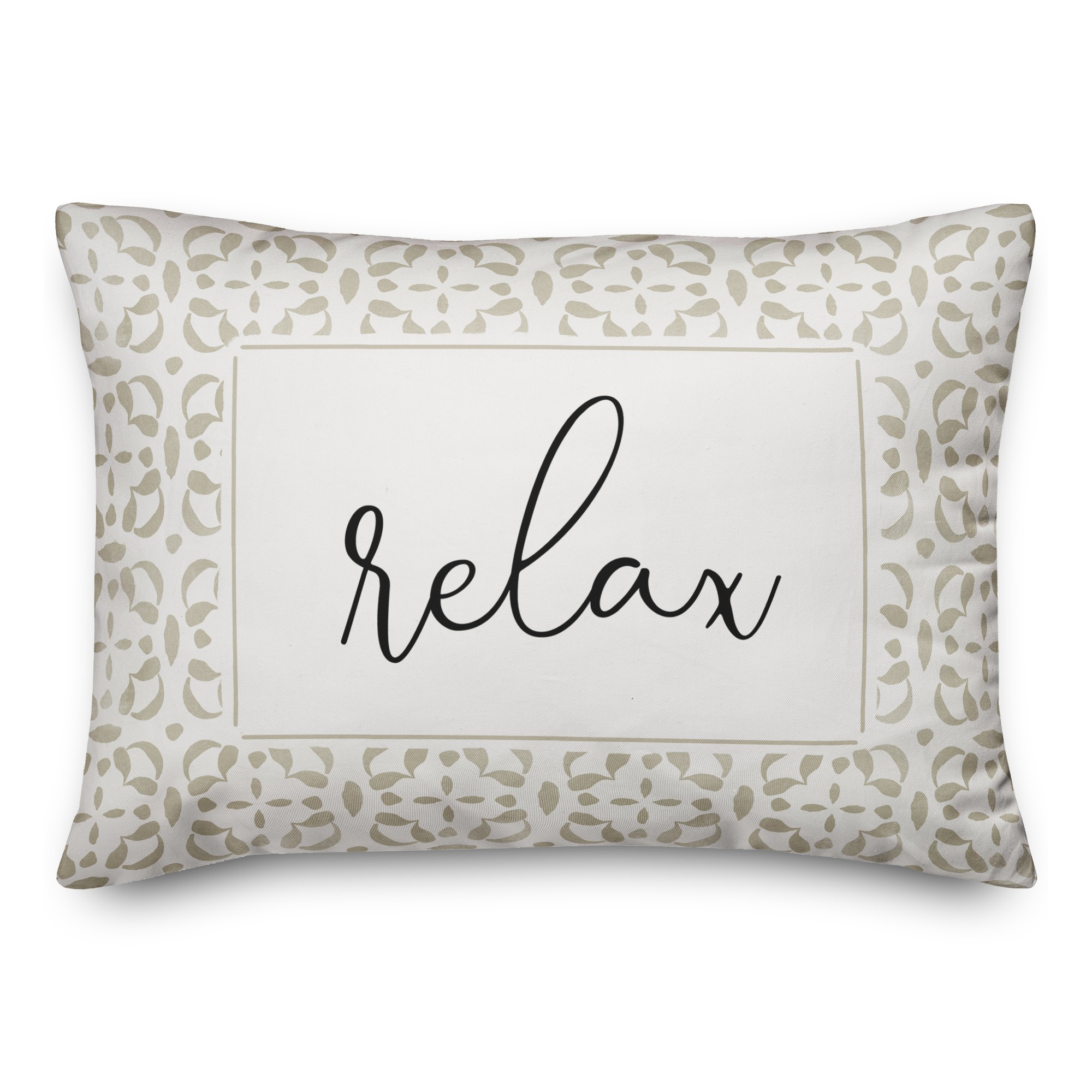Relax Watercolor Khaki 14x20 Indoor / Outdoor Pillow